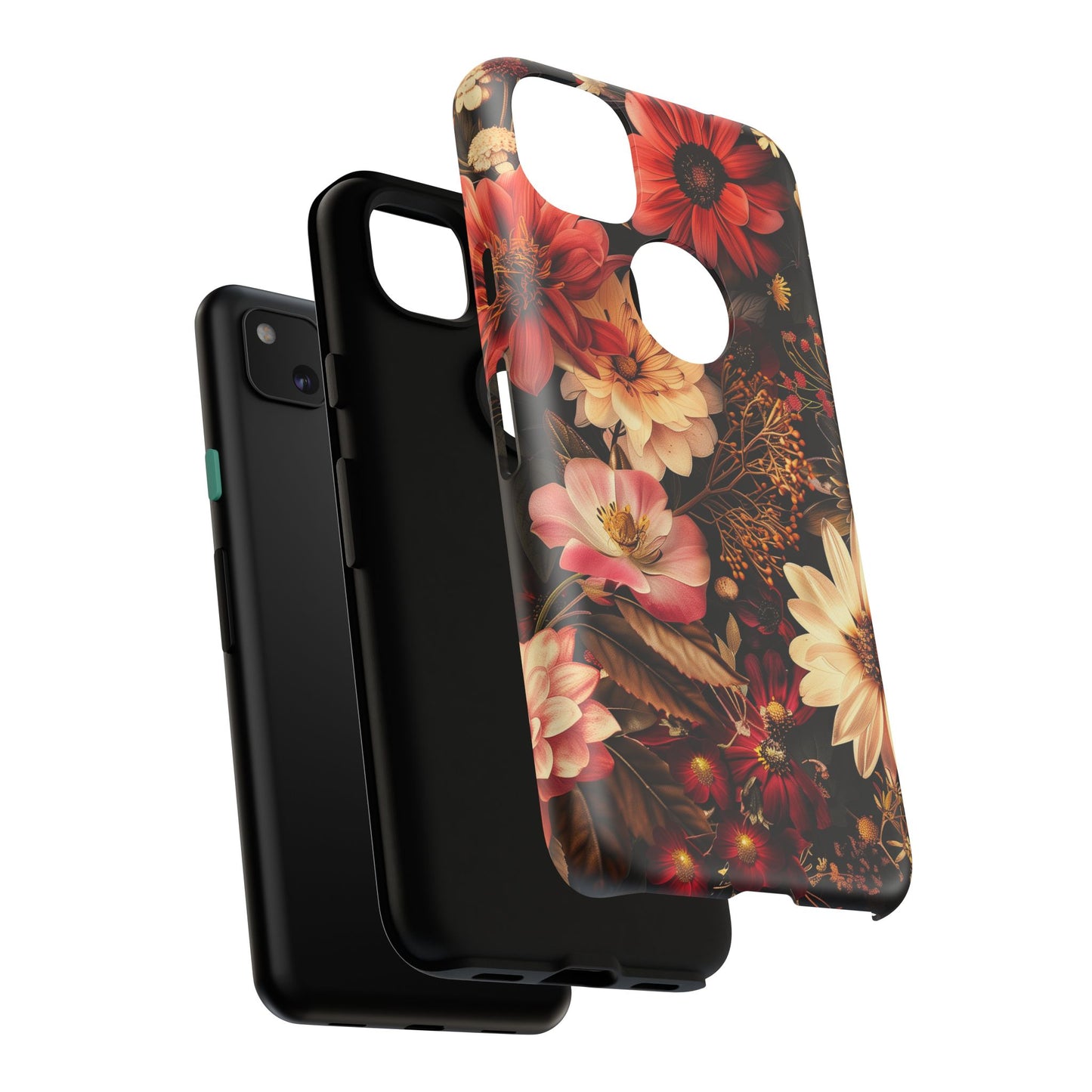 Floral Phone Case - Tough Cases, Stylish Floral Design, Gift for Her, Phone Accessories, Unique Flower Phone Cover, Trendy Tech