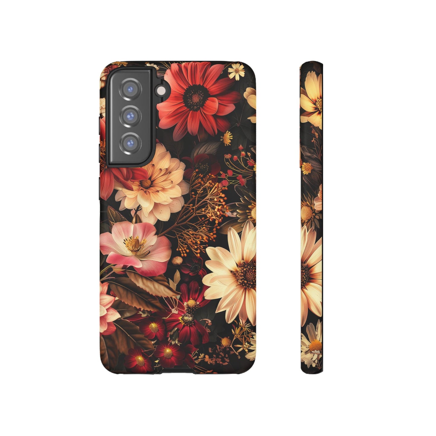 Floral Phone Case - Tough Cases, Stylish Floral Design, Gift for Her, Phone Accessories, Unique Flower Phone Cover, Trendy Tech