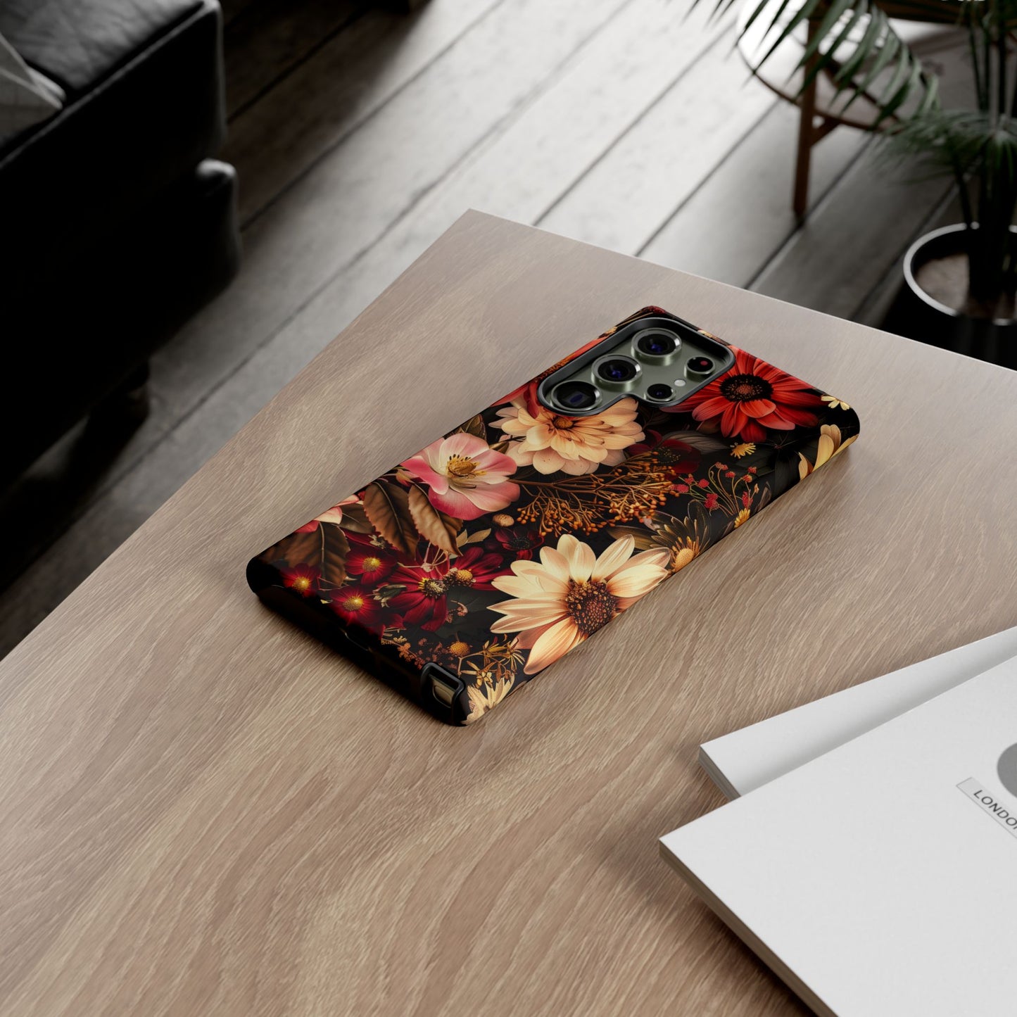 Floral Phone Case - Tough Cases, Stylish Floral Design, Gift for Her, Phone Accessories, Unique Flower Phone Cover, Trendy Tech