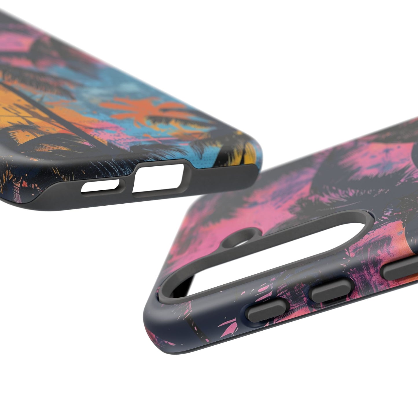 Tropical Phone Case - Colorful Palm Tree Design, Summer Vibes, Beach Lover Gift, Customizable Cover, Fun Accessory