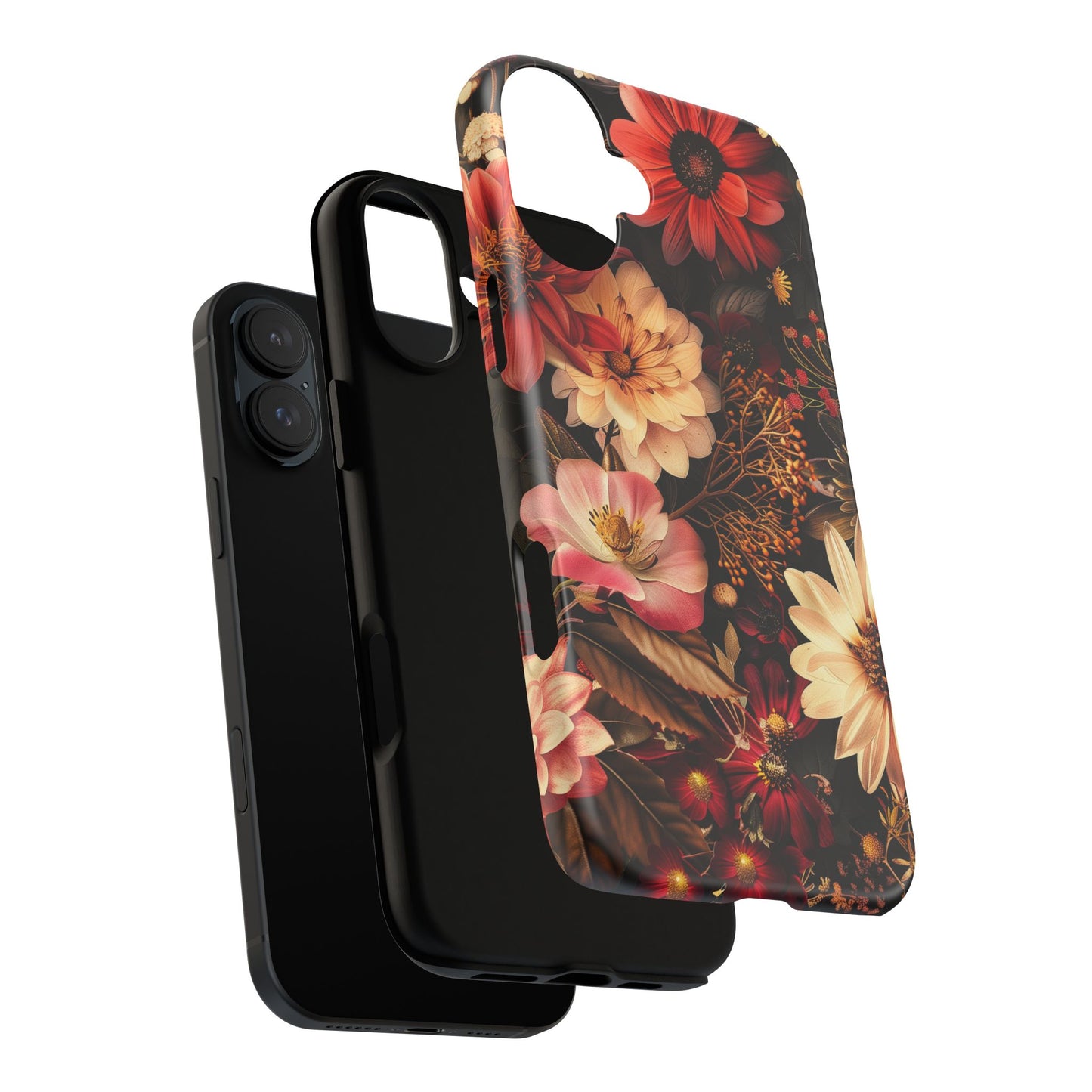 Floral Phone Case - Tough Cases, Stylish Floral Design, Gift for Her, Phone Accessories, Unique Flower Phone Cover, Trendy Tech