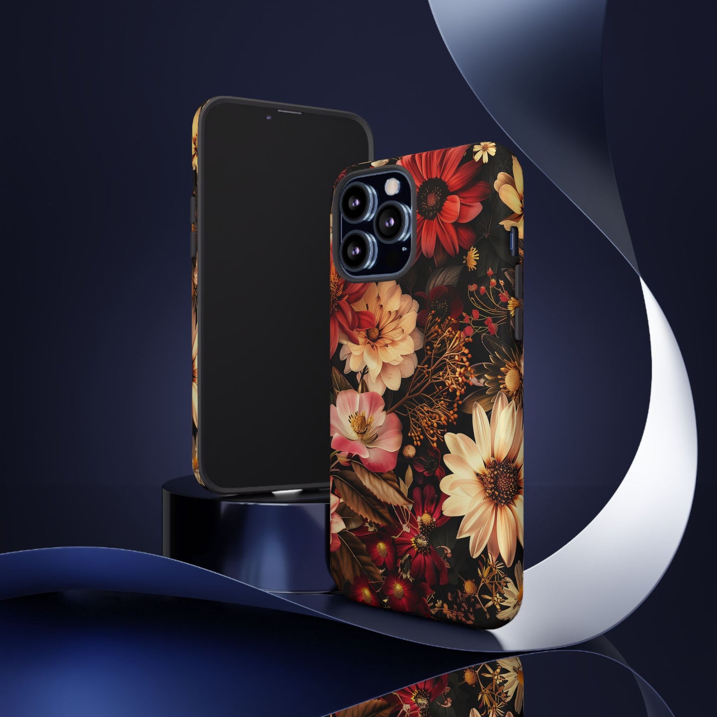 Floral Phone Case - Tough Cases, Stylish Floral Design, Gift for Her, Phone Accessories, Unique Flower Phone Cover, Trendy Tech