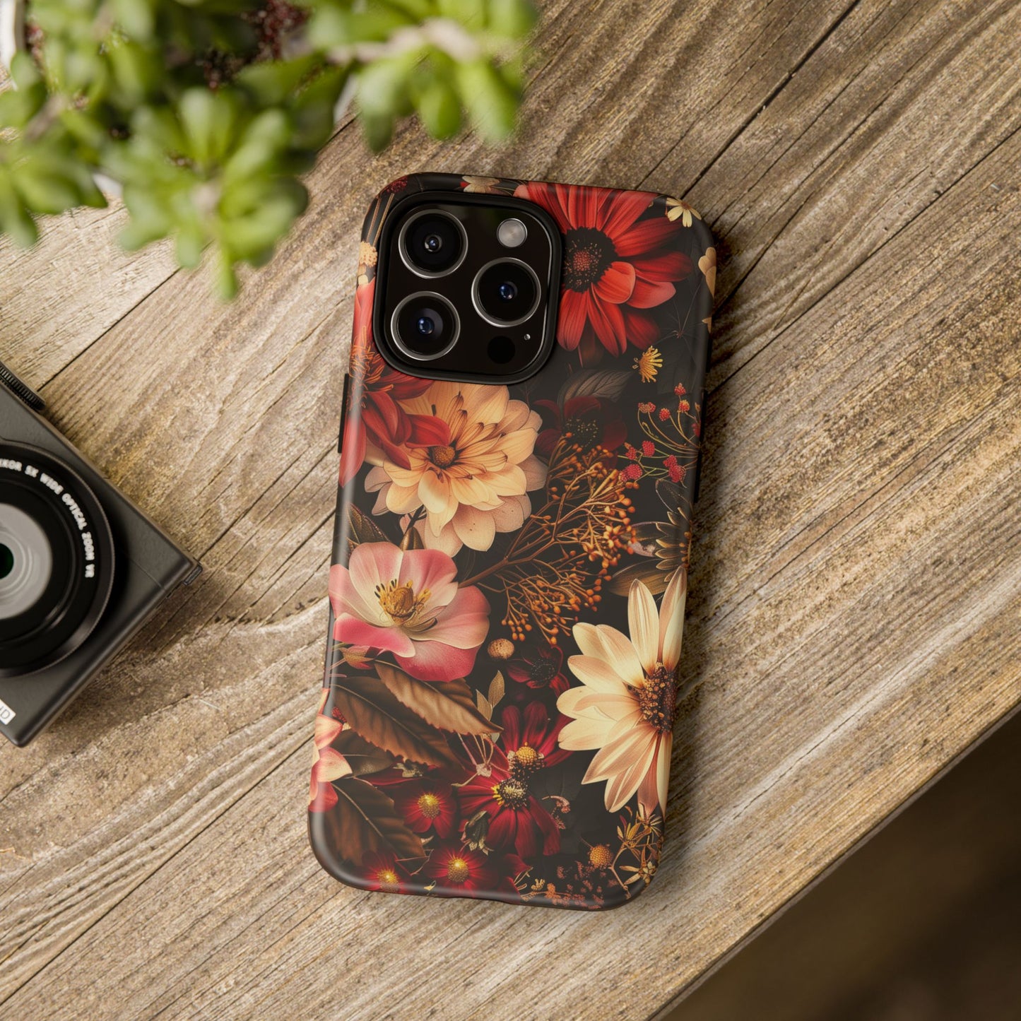 Floral Phone Case - Tough Cases, Stylish Floral Design, Gift for Her, Phone Accessories, Unique Flower Phone Cover, Trendy Tech