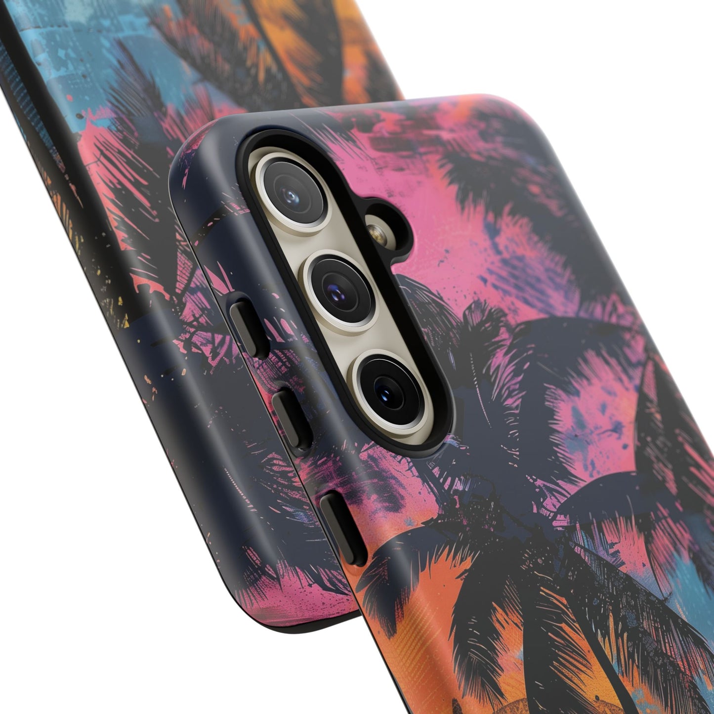Tropical Phone Case - Colorful Palm Tree Design, Summer Vibes, Beach Lover Gift, Customizable Cover, Fun Accessory