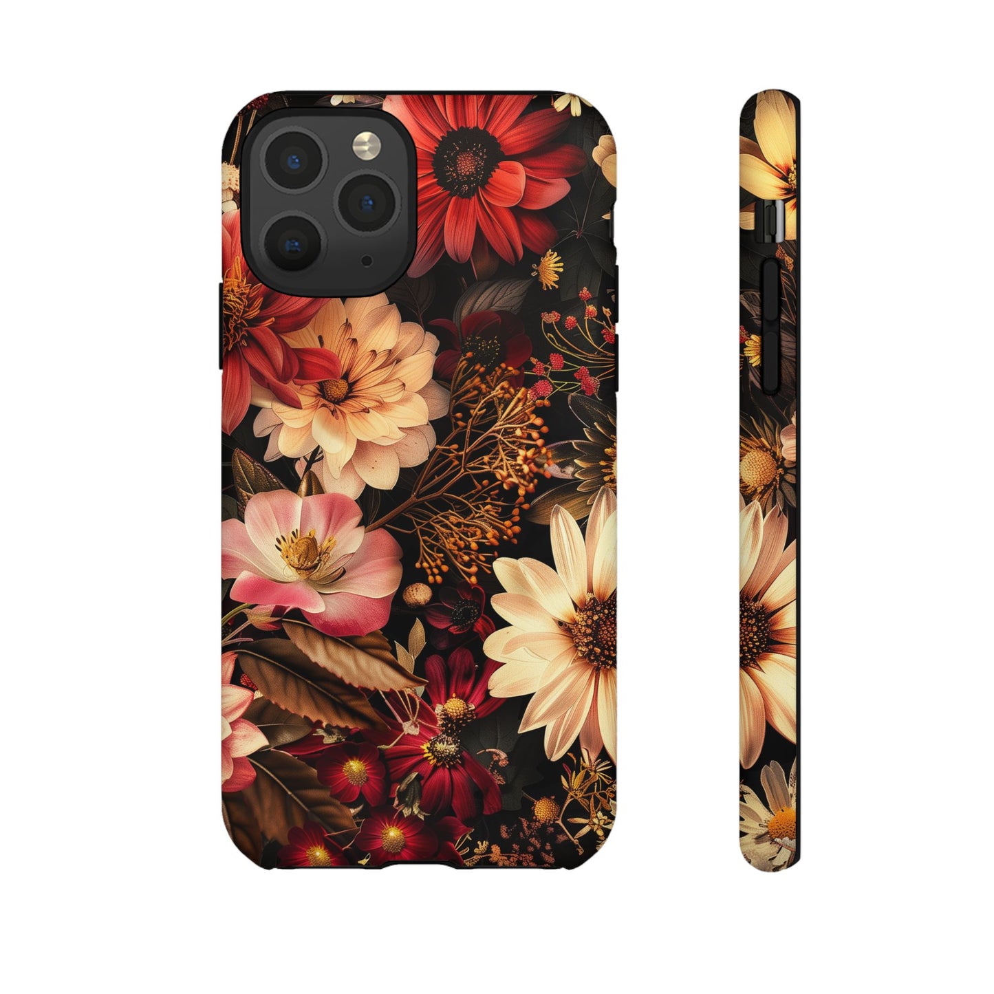 Floral Phone Case - Tough Cases, Stylish Floral Design, Gift for Her, Phone Accessories, Unique Flower Phone Cover, Trendy Tech