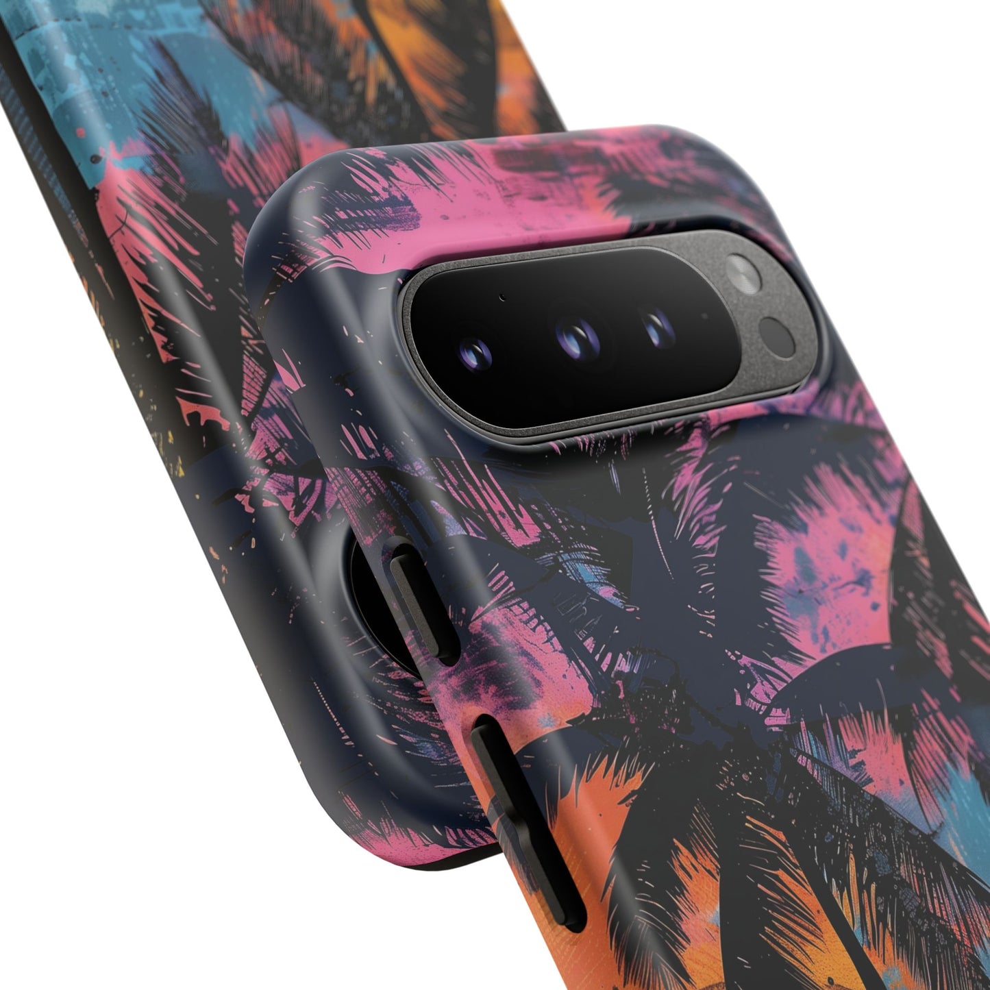 Tropical Phone Case - Colorful Palm Tree Design, Summer Vibes, Beach Lover Gift, Customizable Cover, Fun Accessory