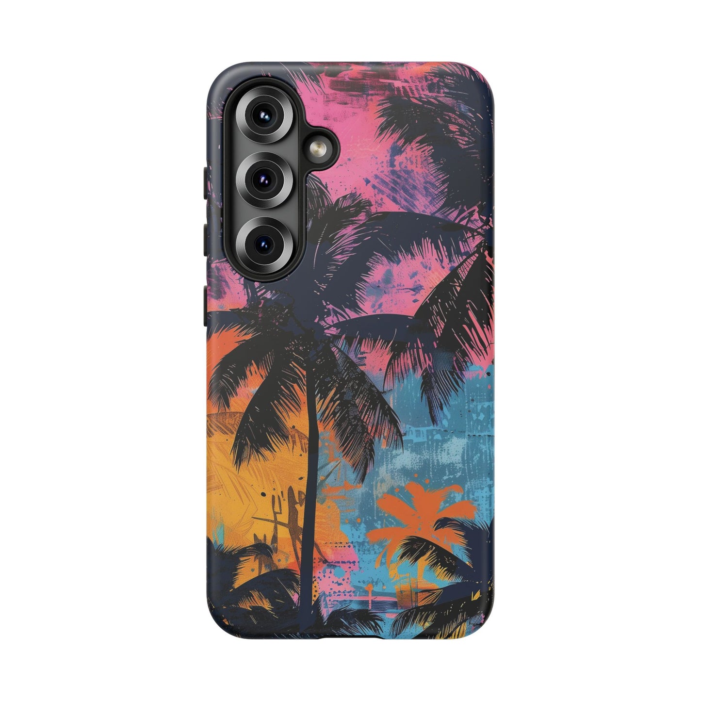 Tropical Phone Case - Colorful Palm Tree Design, Summer Vibes, Beach Lover Gift, Customizable Cover, Fun Accessory
