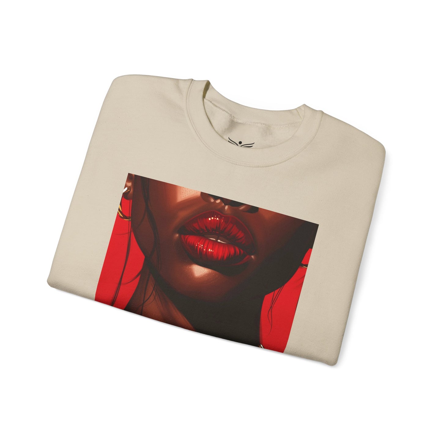 RED LIPS GOLD CHAINS - Unisex Sweatshirt