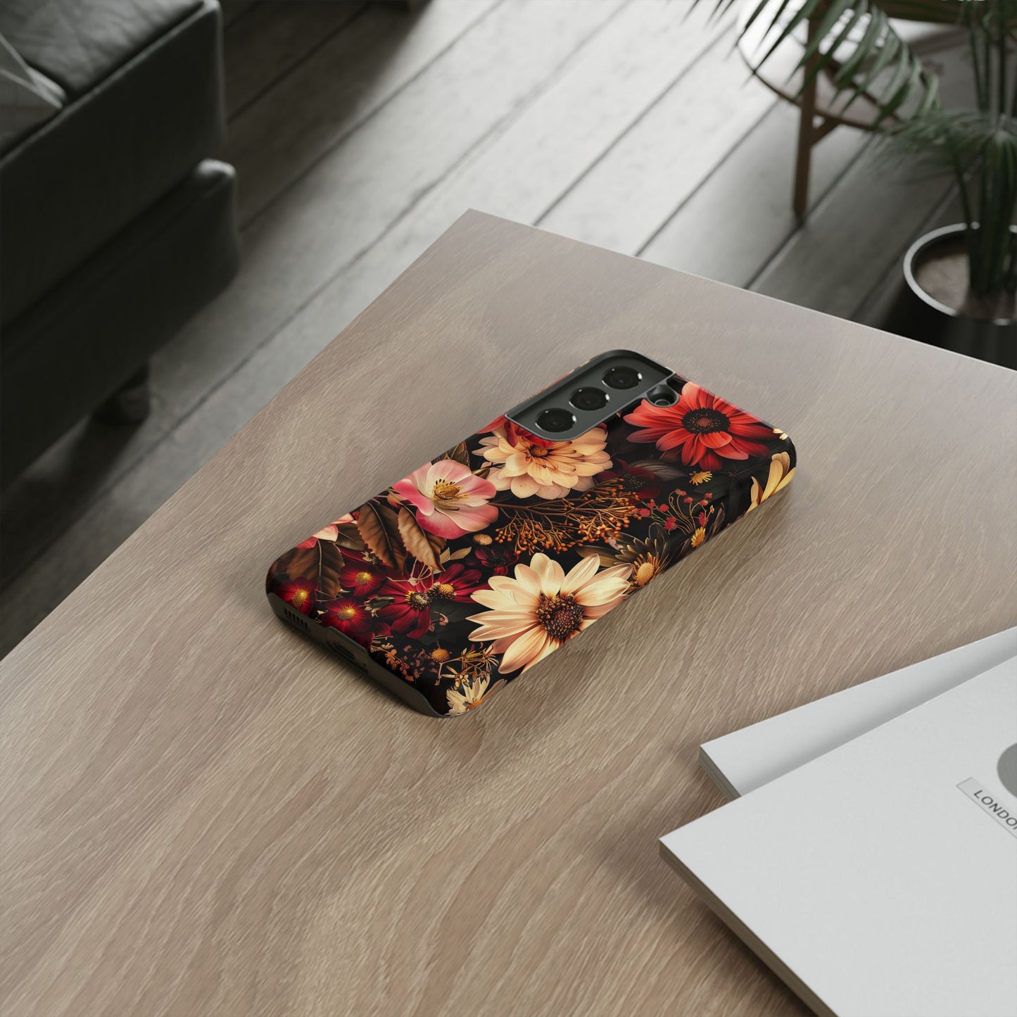 Floral Phone Case - Tough Cases, Stylish Floral Design, Gift for Her, Phone Accessories, Unique Flower Phone Cover, Trendy Tech