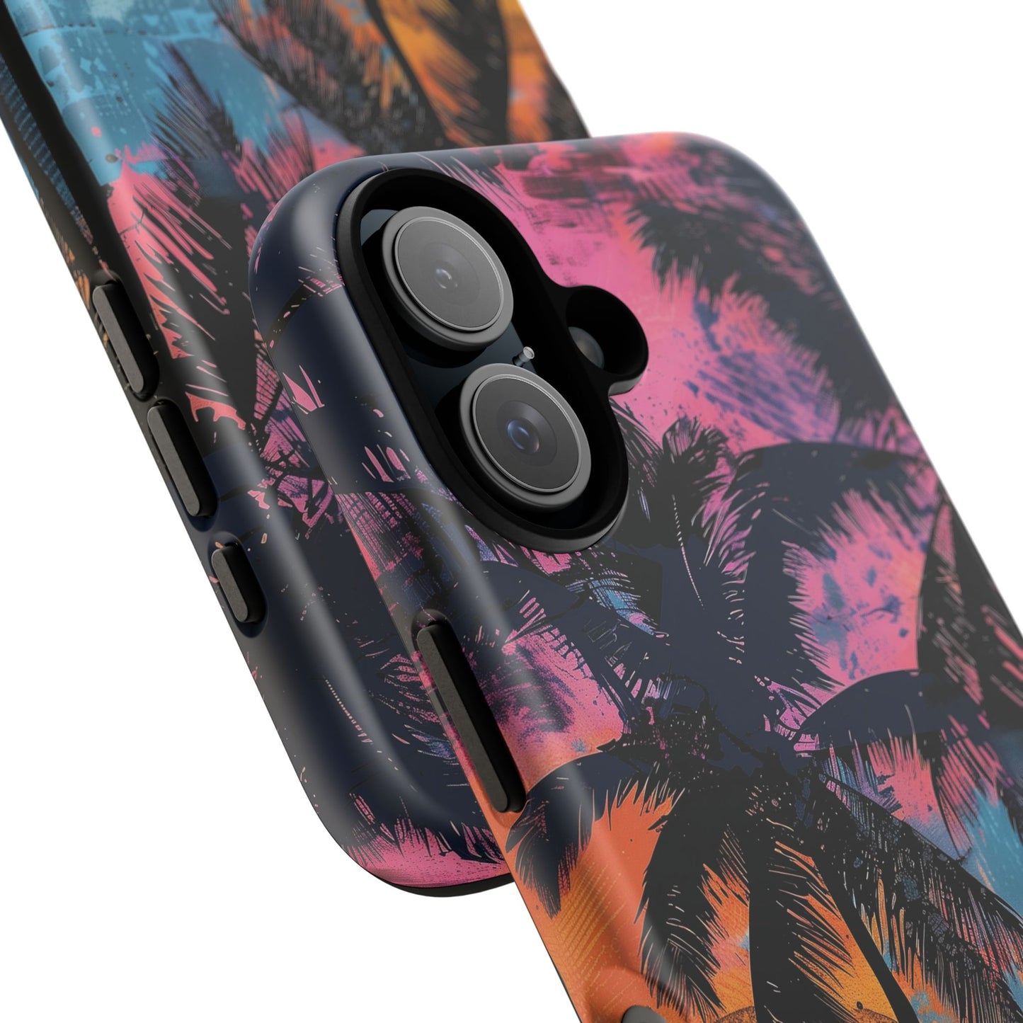 Tropical Phone Case - Colorful Palm Tree Design, Summer Vibes, Beach Lover Gift, Customizable Cover, Fun Accessory