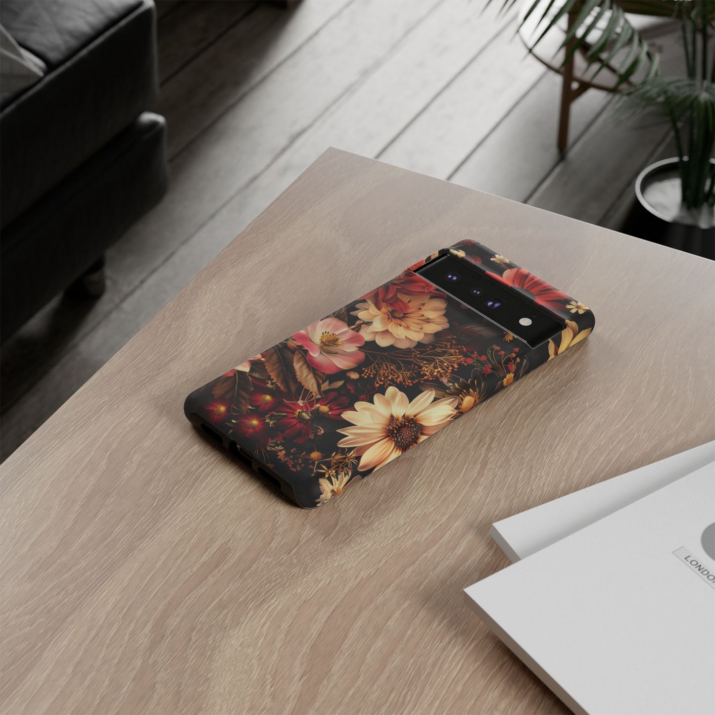 Floral Phone Case - Tough Cases, Stylish Floral Design, Gift for Her, Phone Accessories, Unique Flower Phone Cover, Trendy Tech