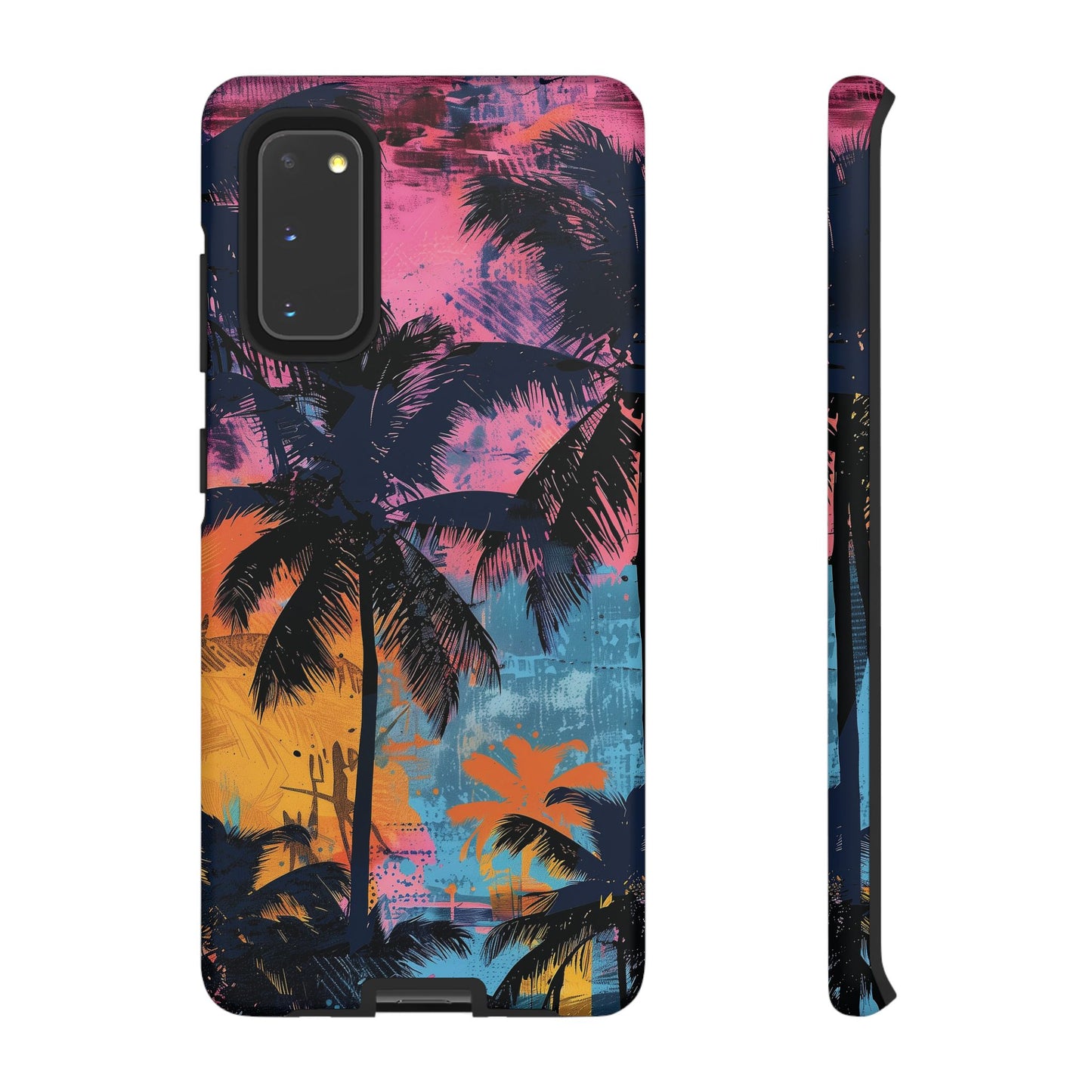 Tropical Phone Case - Colorful Palm Tree Design, Summer Vibes, Beach Lover Gift, Customizable Cover, Fun Accessory