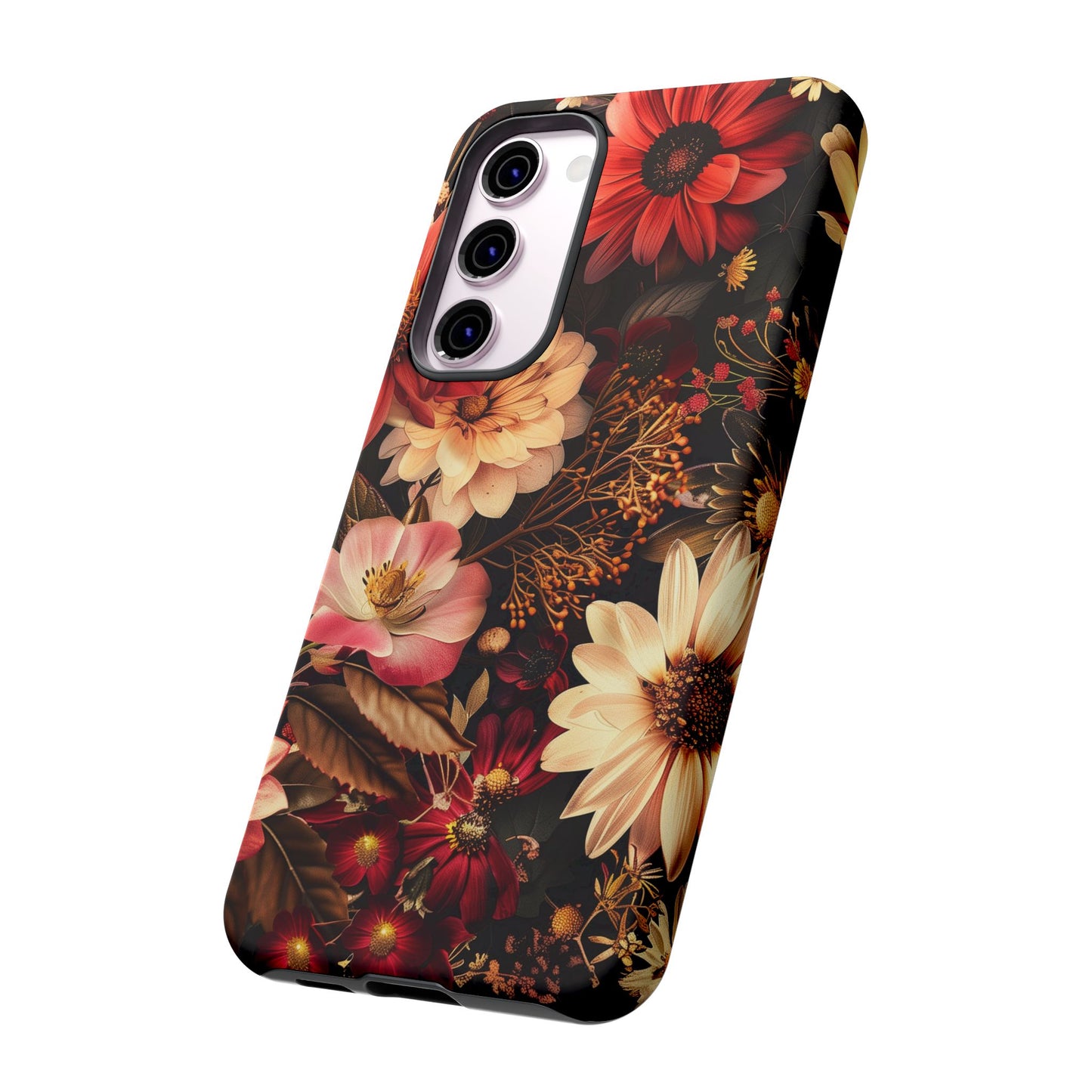 Floral Phone Case - Tough Cases, Stylish Floral Design, Gift for Her, Phone Accessories, Unique Flower Phone Cover, Trendy Tech