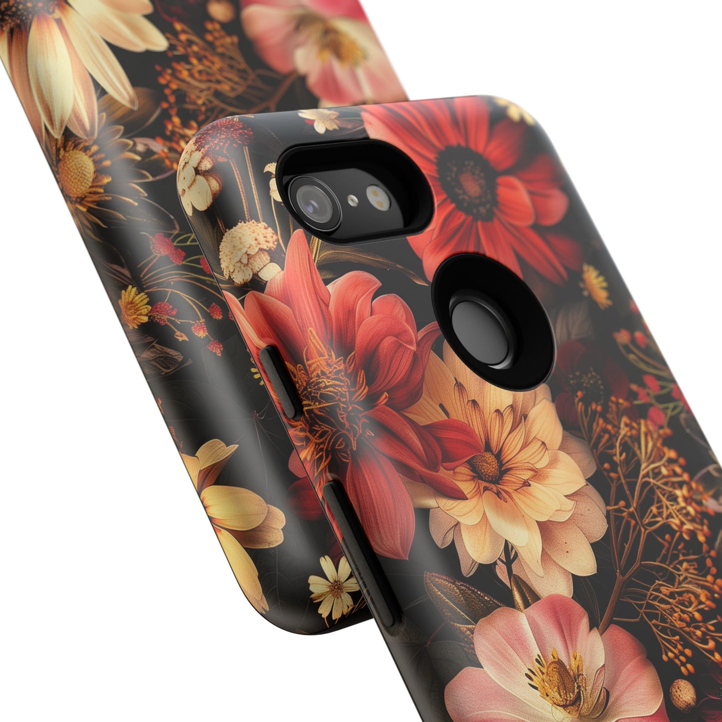 Floral Phone Case - Tough Cases, Stylish Floral Design, Gift for Her, Phone Accessories, Unique Flower Phone Cover, Trendy Tech