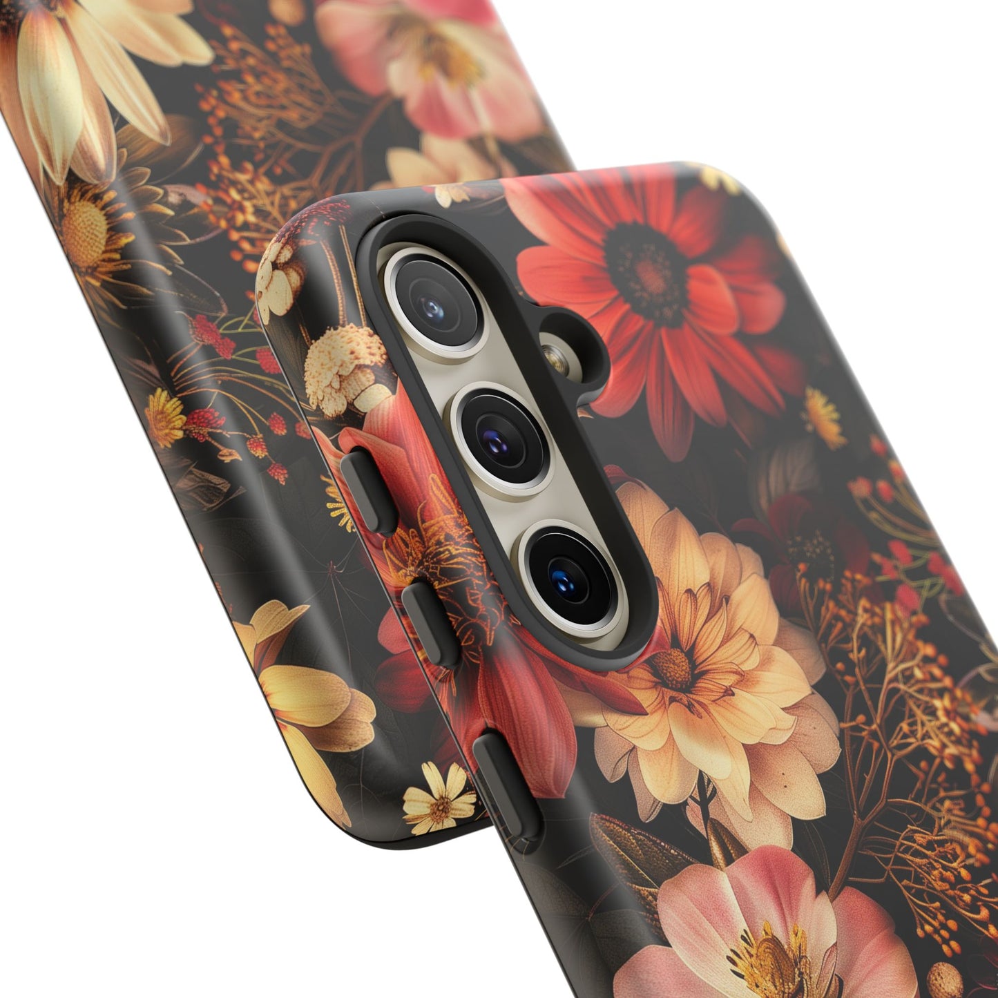 Floral Phone Case - Tough Cases, Stylish Floral Design, Gift for Her, Phone Accessories, Unique Flower Phone Cover, Trendy Tech