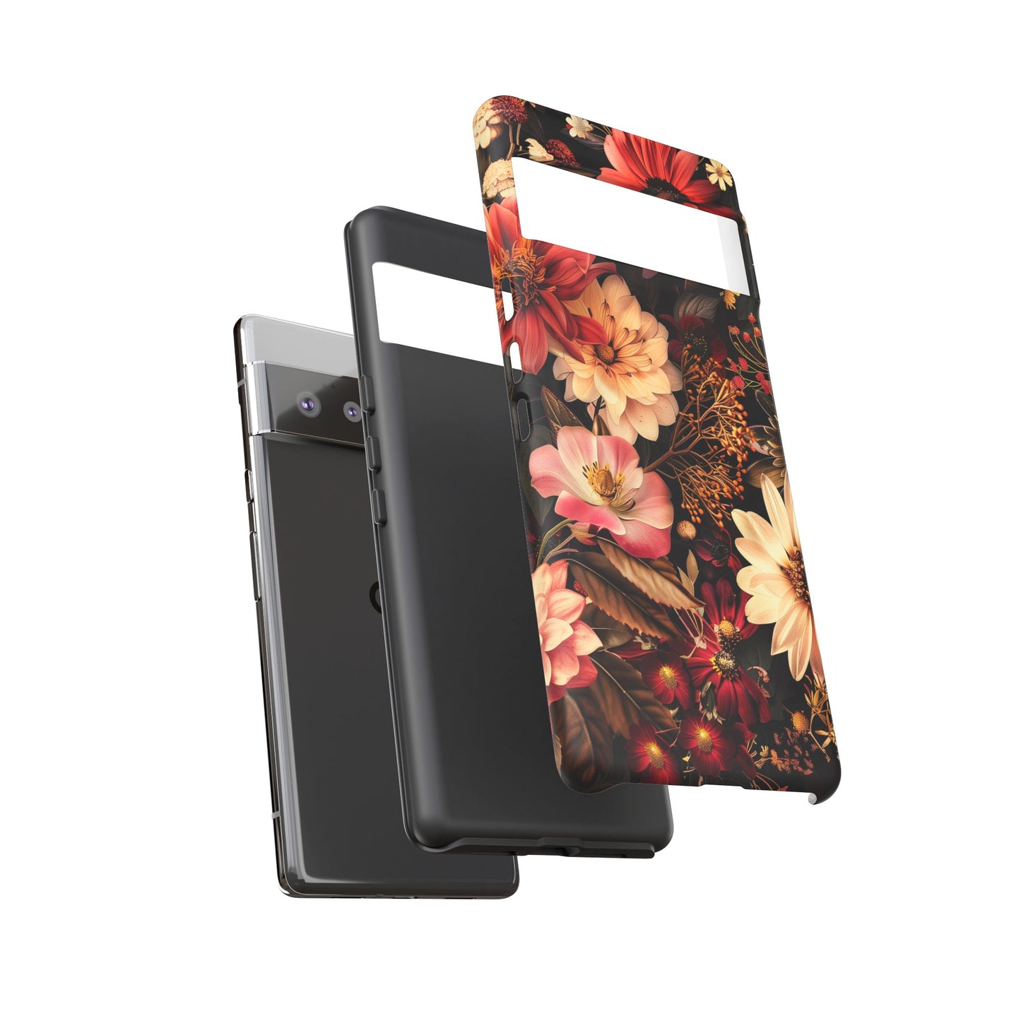 Floral Phone Case - Tough Cases, Stylish Floral Design, Gift for Her, Phone Accessories, Unique Flower Phone Cover, Trendy Tech