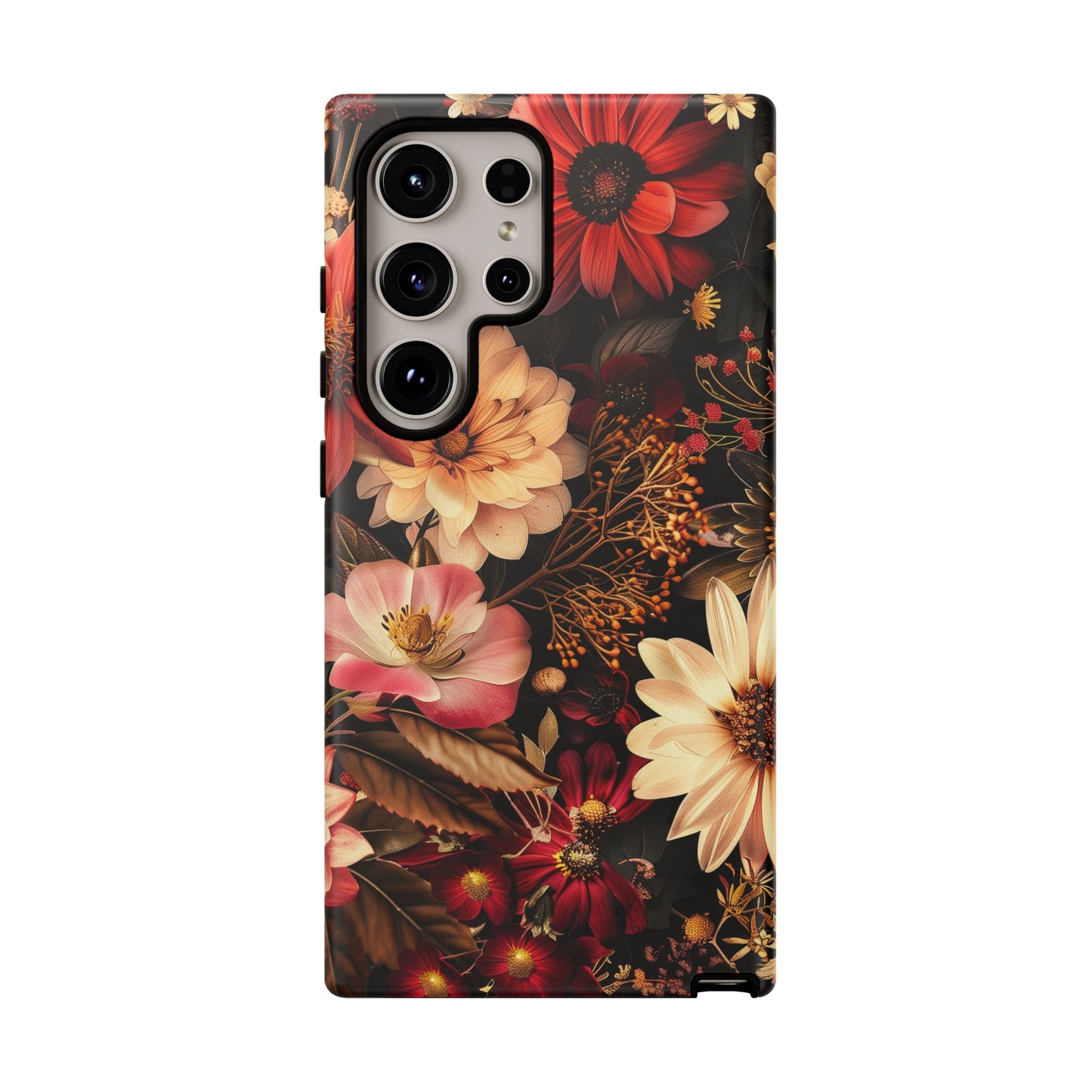 Floral Phone Case - Tough Cases, Stylish Floral Design, Gift for Her, Phone Accessories, Unique Flower Phone Cover, Trendy Tech