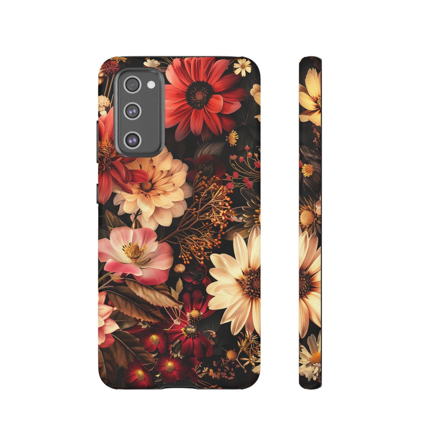 Floral Phone Case - Tough Cases, Stylish Floral Design, Gift for Her, Phone Accessories, Unique Flower Phone Cover, Trendy Tech