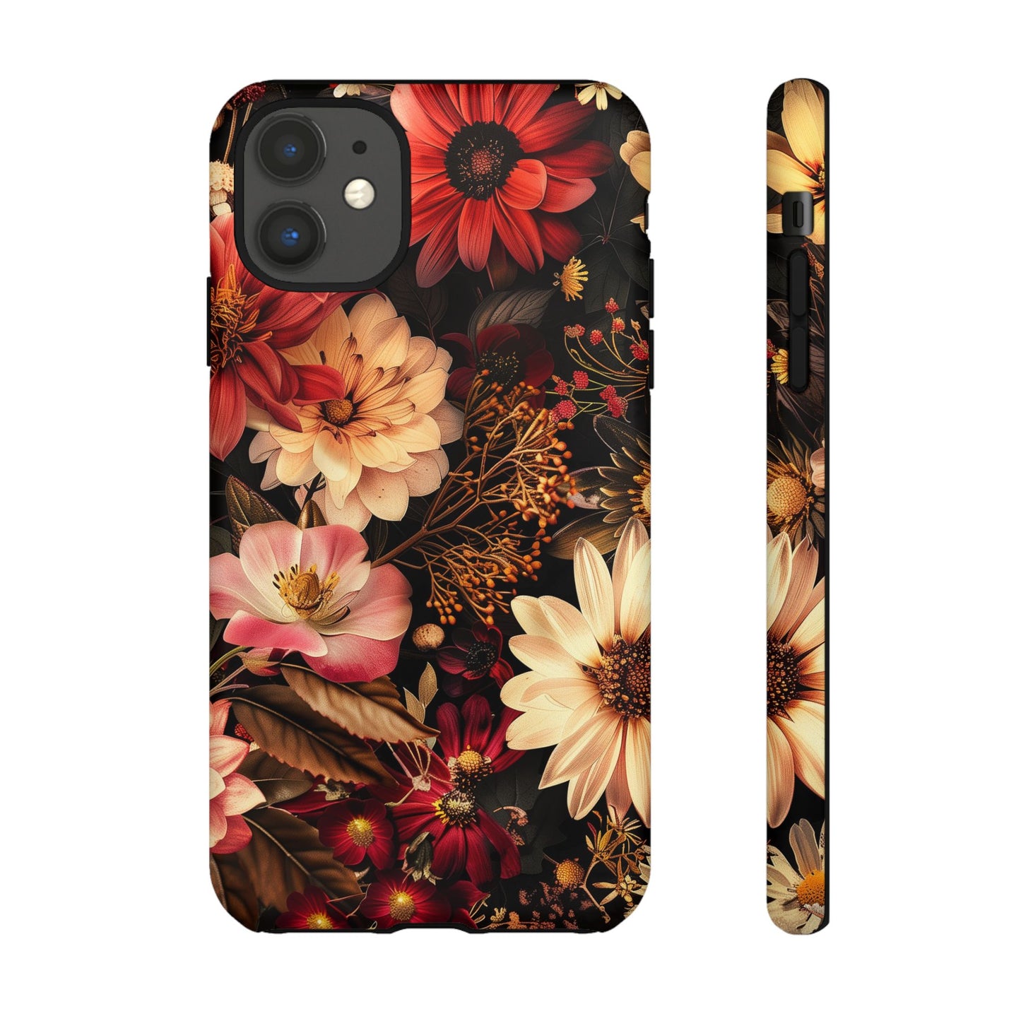 Floral Phone Case - Tough Cases, Stylish Floral Design, Gift for Her, Phone Accessories, Unique Flower Phone Cover, Trendy Tech