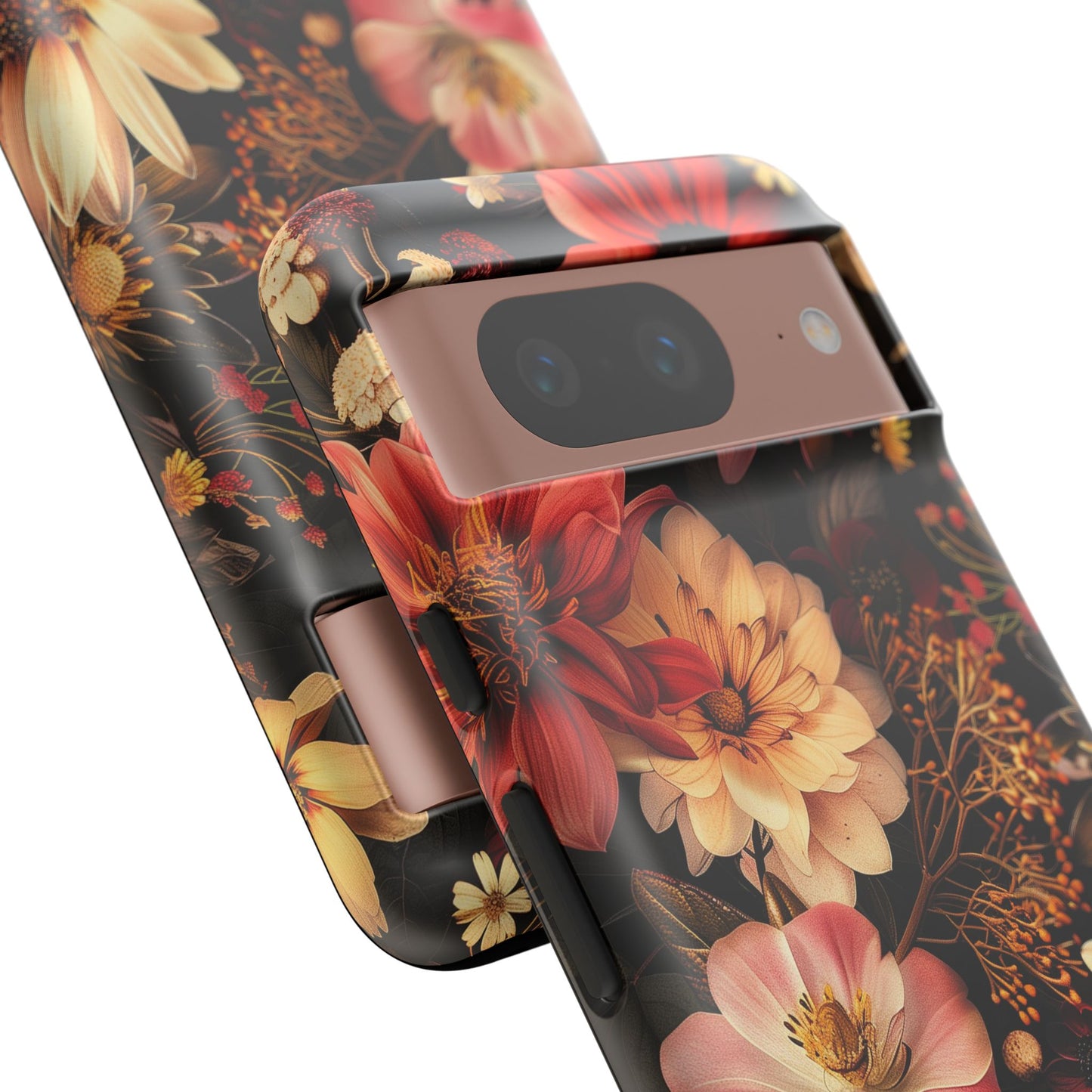 Floral Phone Case - Tough Cases, Stylish Floral Design, Gift for Her, Phone Accessories, Unique Flower Phone Cover, Trendy Tech
