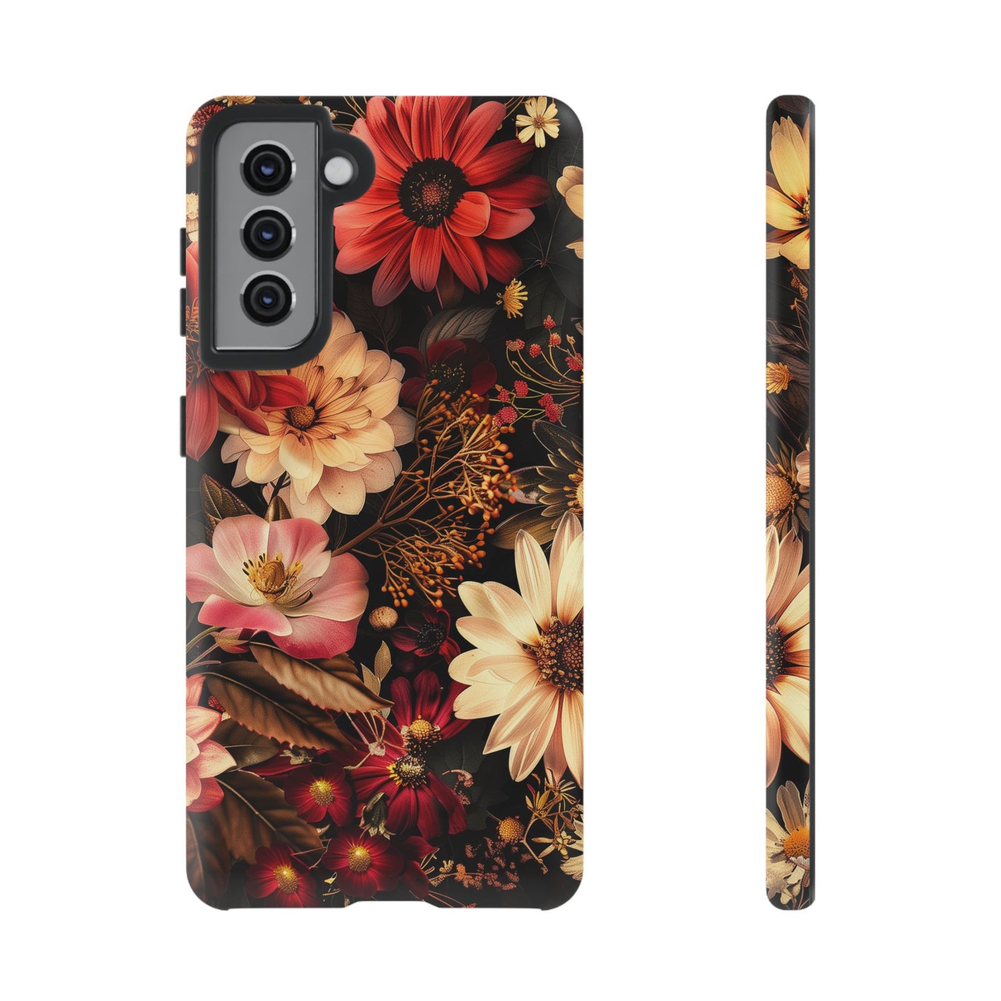 Floral Phone Case - Tough Cases, Stylish Floral Design, Gift for Her, Phone Accessories, Unique Flower Phone Cover, Trendy Tech