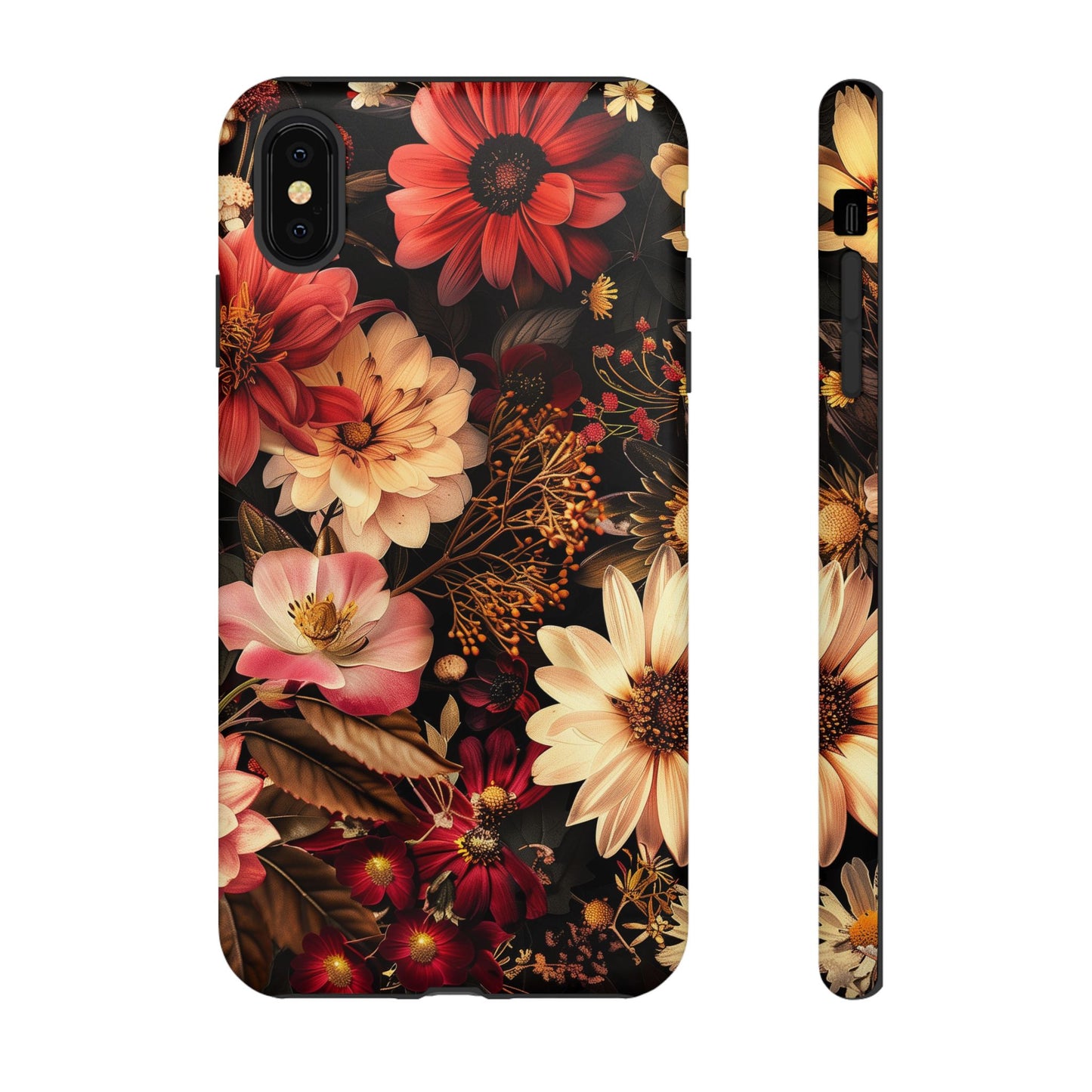 Floral Phone Case - Tough Cases, Stylish Floral Design, Gift for Her, Phone Accessories, Unique Flower Phone Cover, Trendy Tech