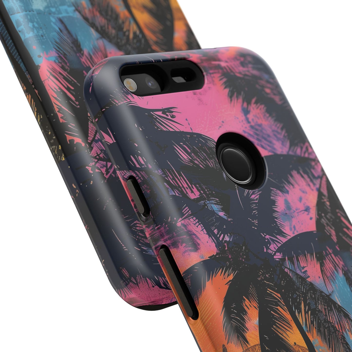Tropical Phone Case - Colorful Palm Tree Design, Summer Vibes, Beach Lover Gift, Customizable Cover, Fun Accessory