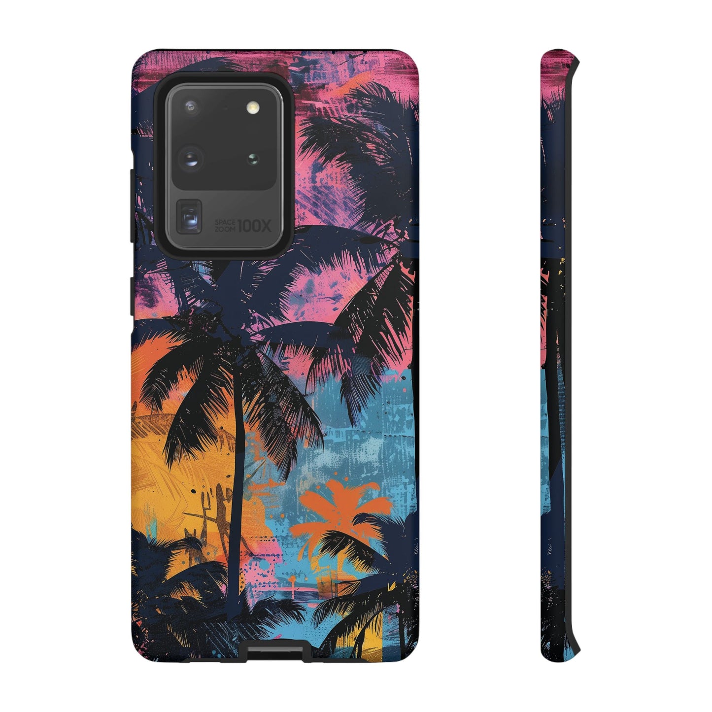 Tropical Phone Case - Colorful Palm Tree Design, Summer Vibes, Beach Lover Gift, Customizable Cover, Fun Accessory