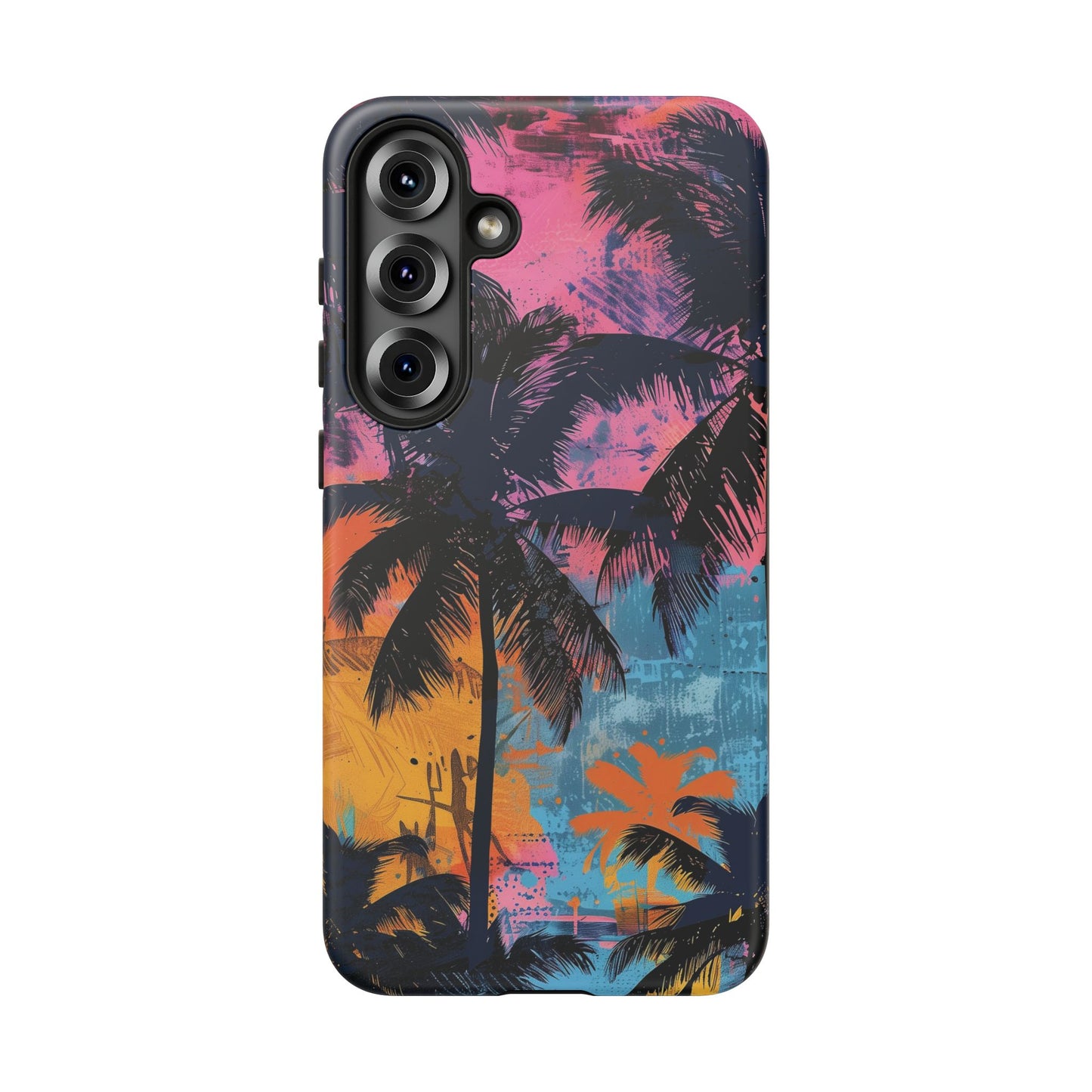 Tropical Phone Case - Colorful Palm Tree Design, Summer Vibes, Beach Lover Gift, Customizable Cover, Fun Accessory