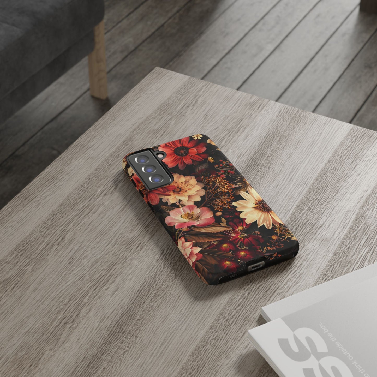 Floral Phone Case - Tough Cases, Stylish Floral Design, Gift for Her, Phone Accessories, Unique Flower Phone Cover, Trendy Tech