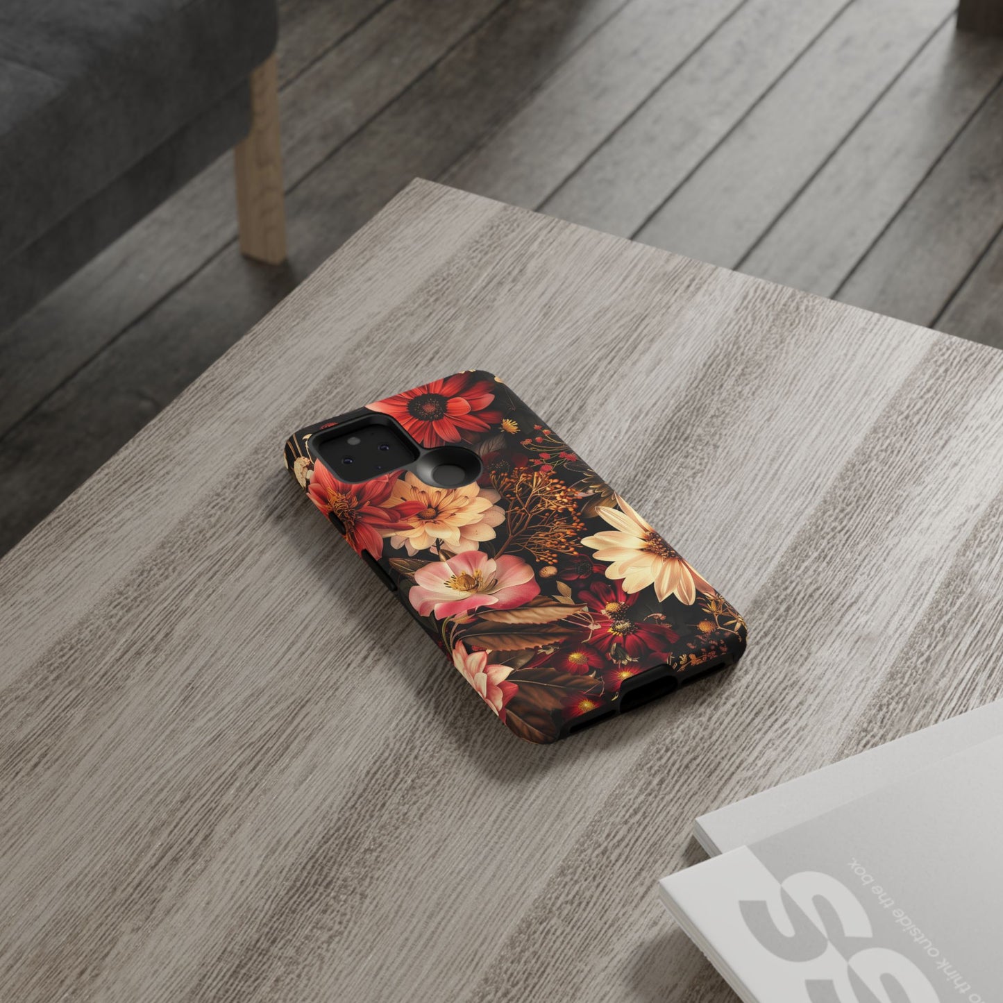 Floral Phone Case - Tough Cases, Stylish Floral Design, Gift for Her, Phone Accessories, Unique Flower Phone Cover, Trendy Tech