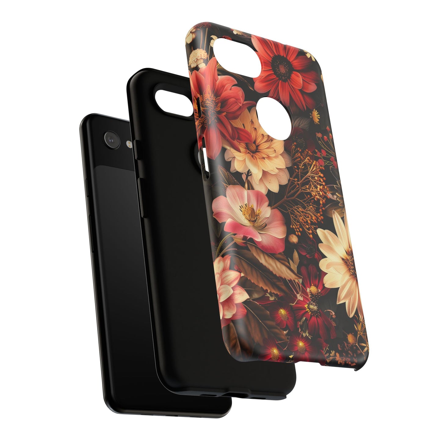 Floral Phone Case - Tough Cases, Stylish Floral Design, Gift for Her, Phone Accessories, Unique Flower Phone Cover, Trendy Tech