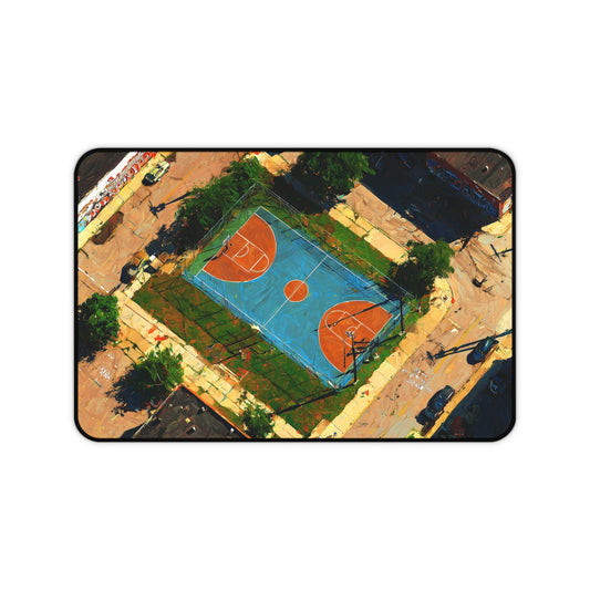 Basketball Court Desk Mat - Perfect for Sport Enthusiasts & Office Decor