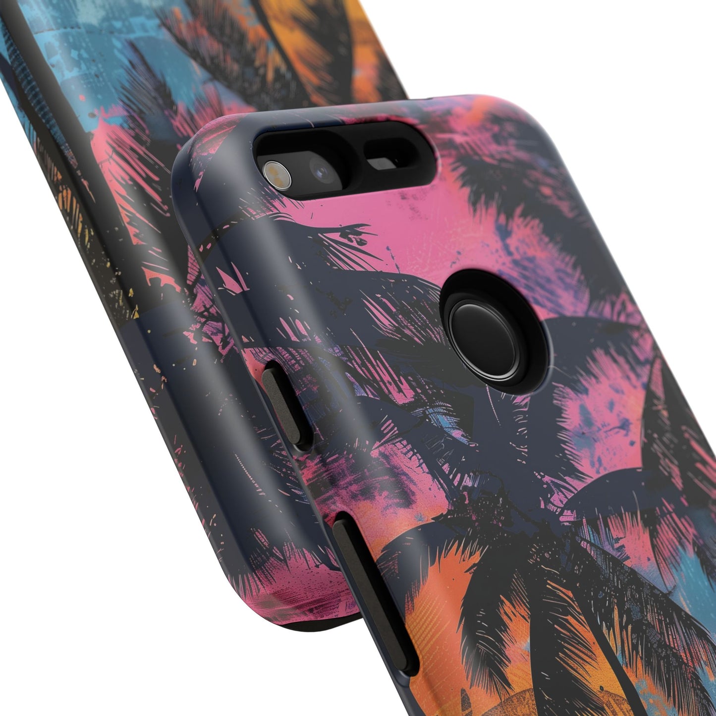 Tropical Phone Case - Colorful Palm Tree Design, Summer Vibes, Beach Lover Gift, Customizable Cover, Fun Accessory
