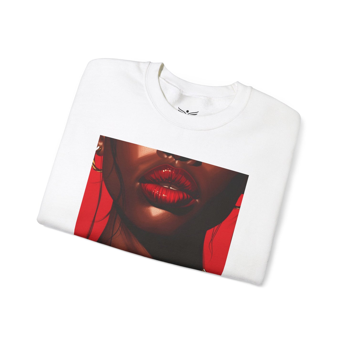 RED LIPS GOLD CHAINS - Unisex Sweatshirt