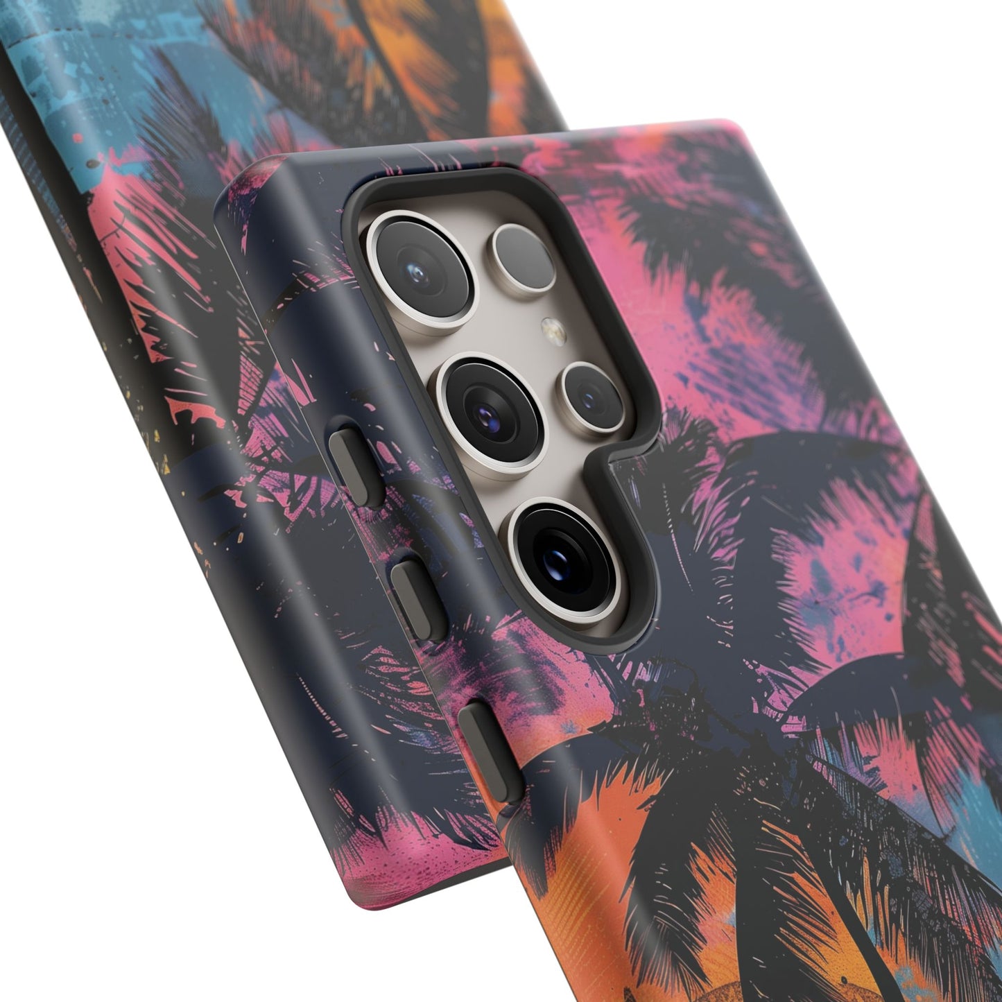 Tropical Phone Case - Colorful Palm Tree Design, Summer Vibes, Beach Lover Gift, Customizable Cover, Fun Accessory
