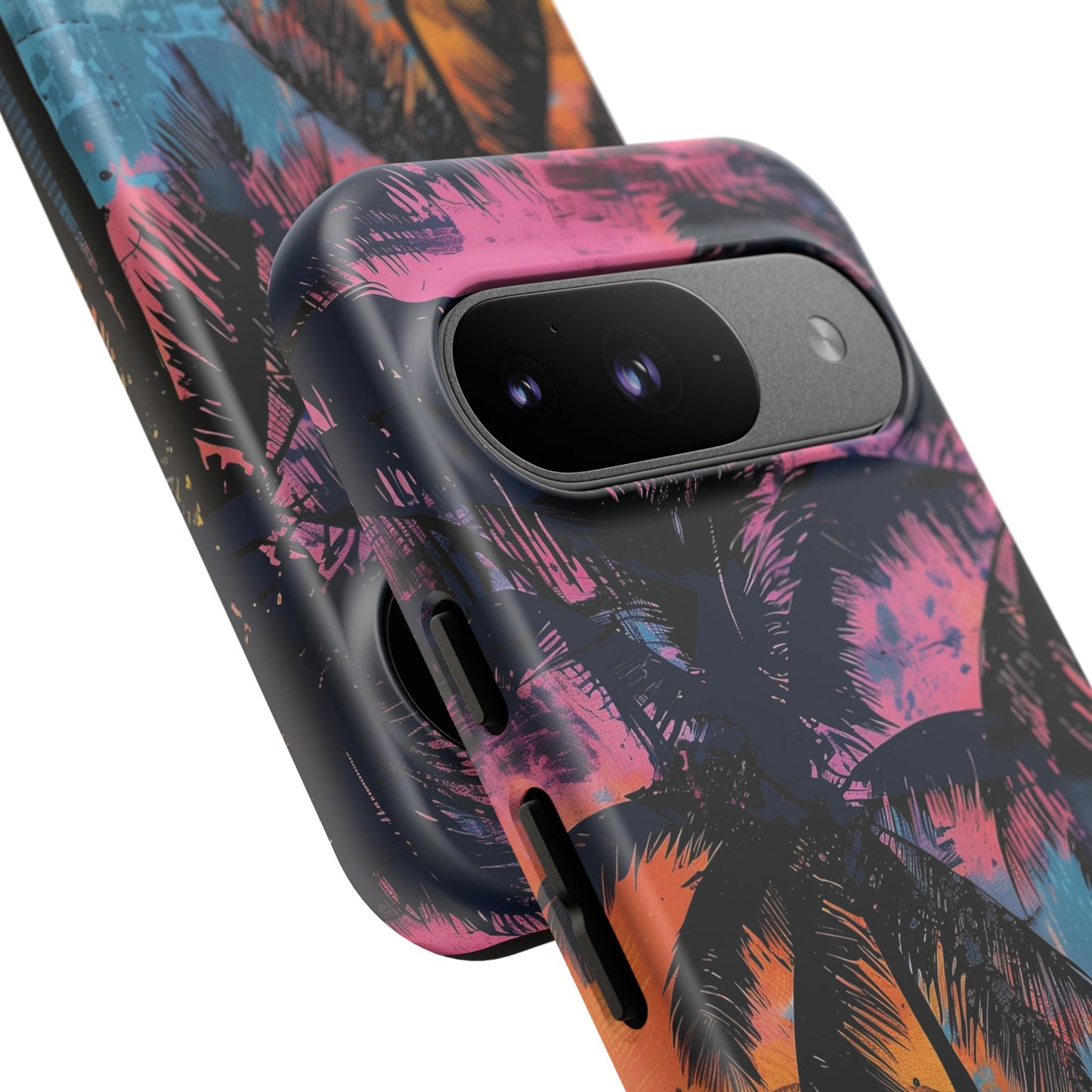 Tropical Phone Case - Colorful Palm Tree Design, Summer Vibes, Beach Lover Gift, Customizable Cover, Fun Accessory