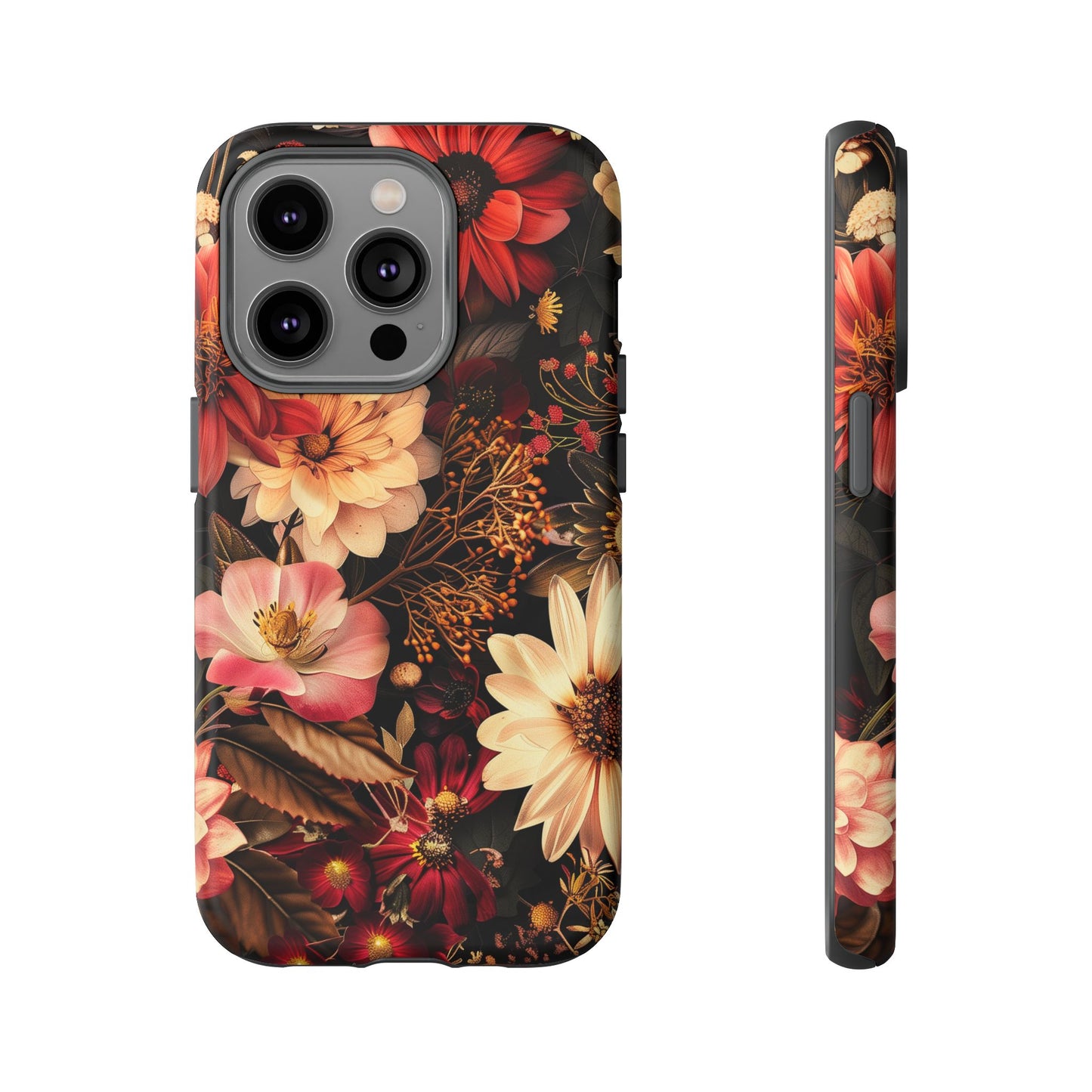 Floral Phone Case - Tough Cases, Stylish Floral Design, Gift for Her, Phone Accessories, Unique Flower Phone Cover, Trendy Tech