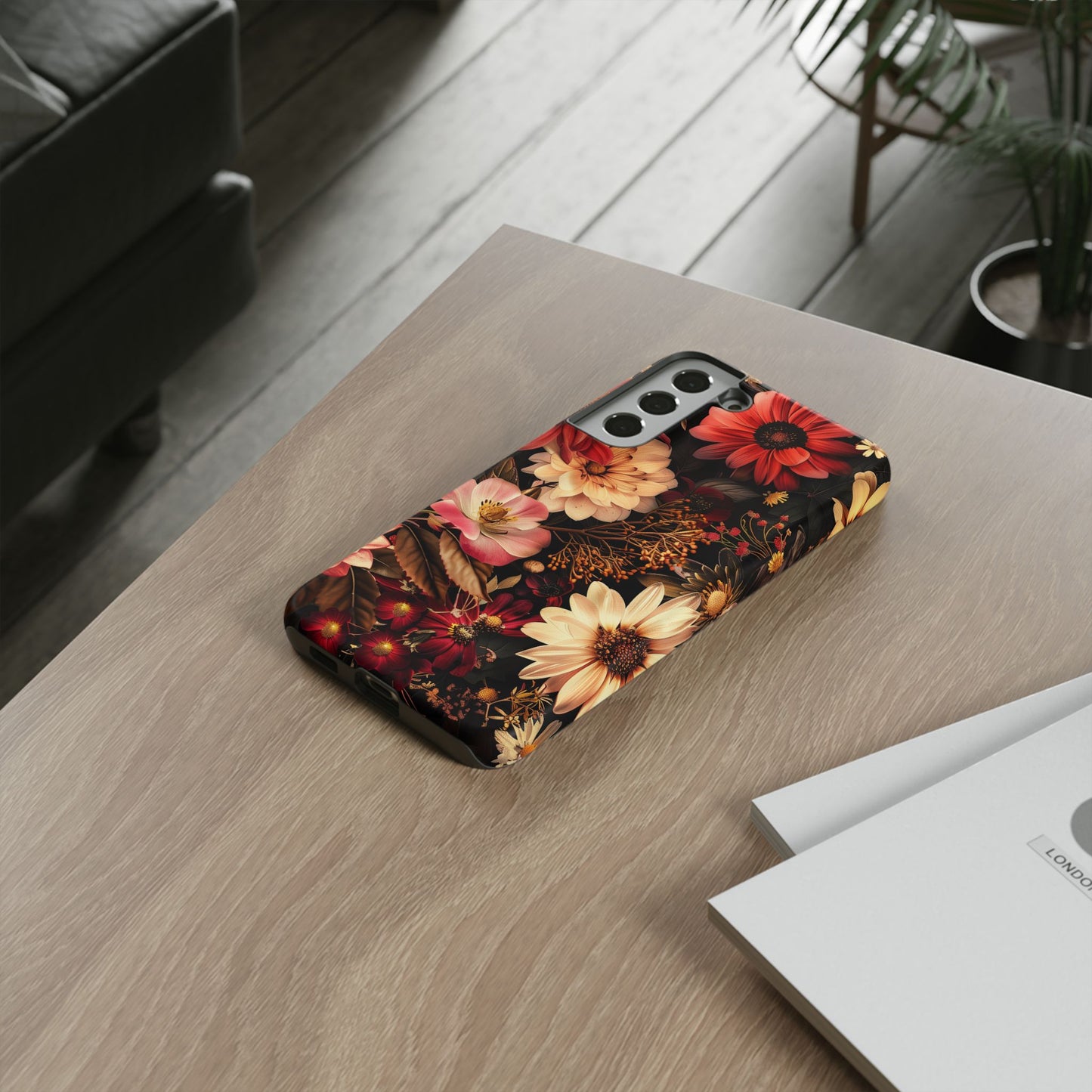 Floral Phone Case - Tough Cases, Stylish Floral Design, Gift for Her, Phone Accessories, Unique Flower Phone Cover, Trendy Tech