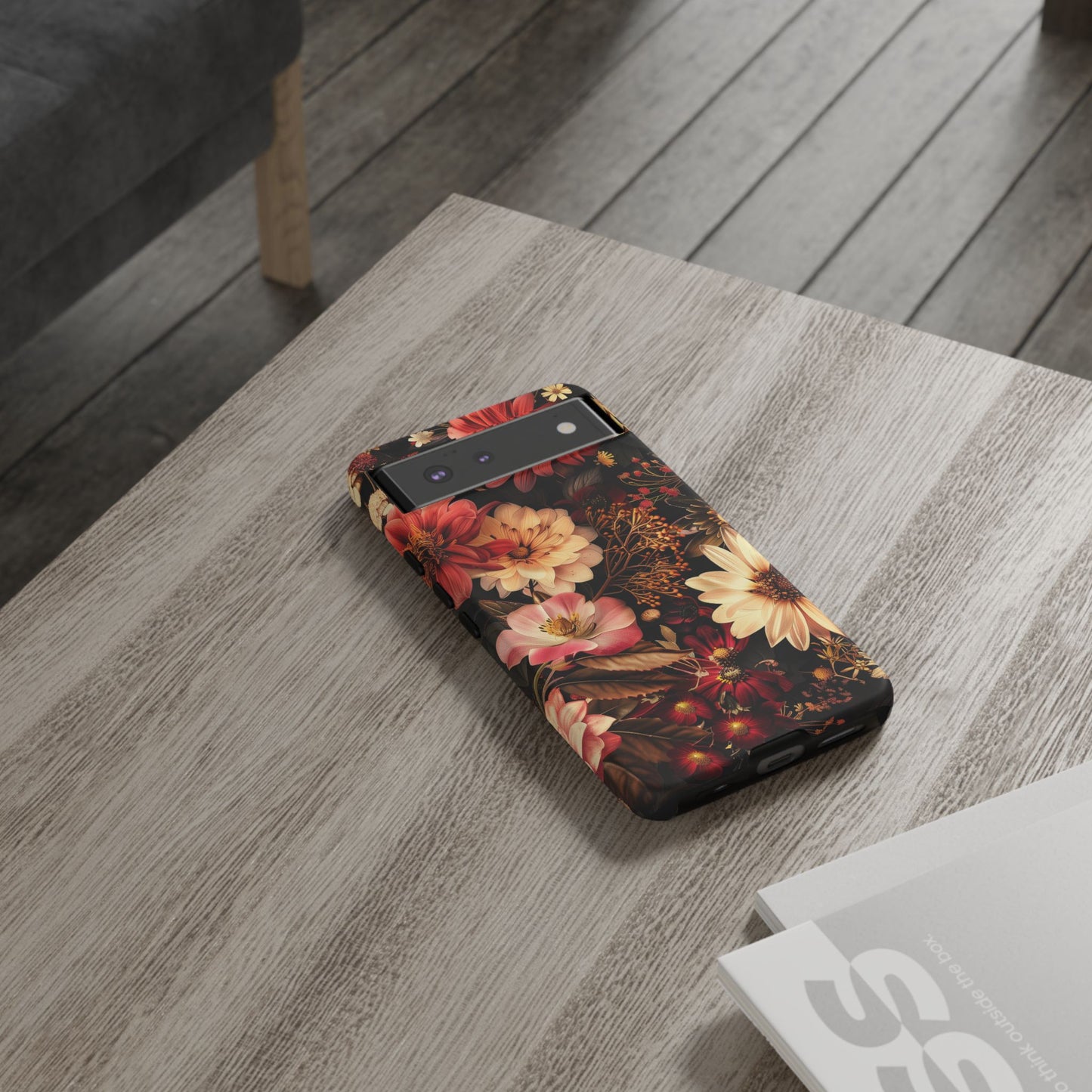 Floral Phone Case - Tough Cases, Stylish Floral Design, Gift for Her, Phone Accessories, Unique Flower Phone Cover, Trendy Tech