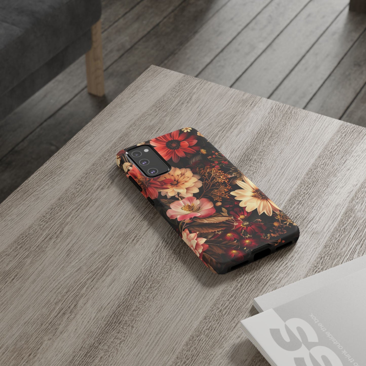 Floral Phone Case - Tough Cases, Stylish Floral Design, Gift for Her, Phone Accessories, Unique Flower Phone Cover, Trendy Tech