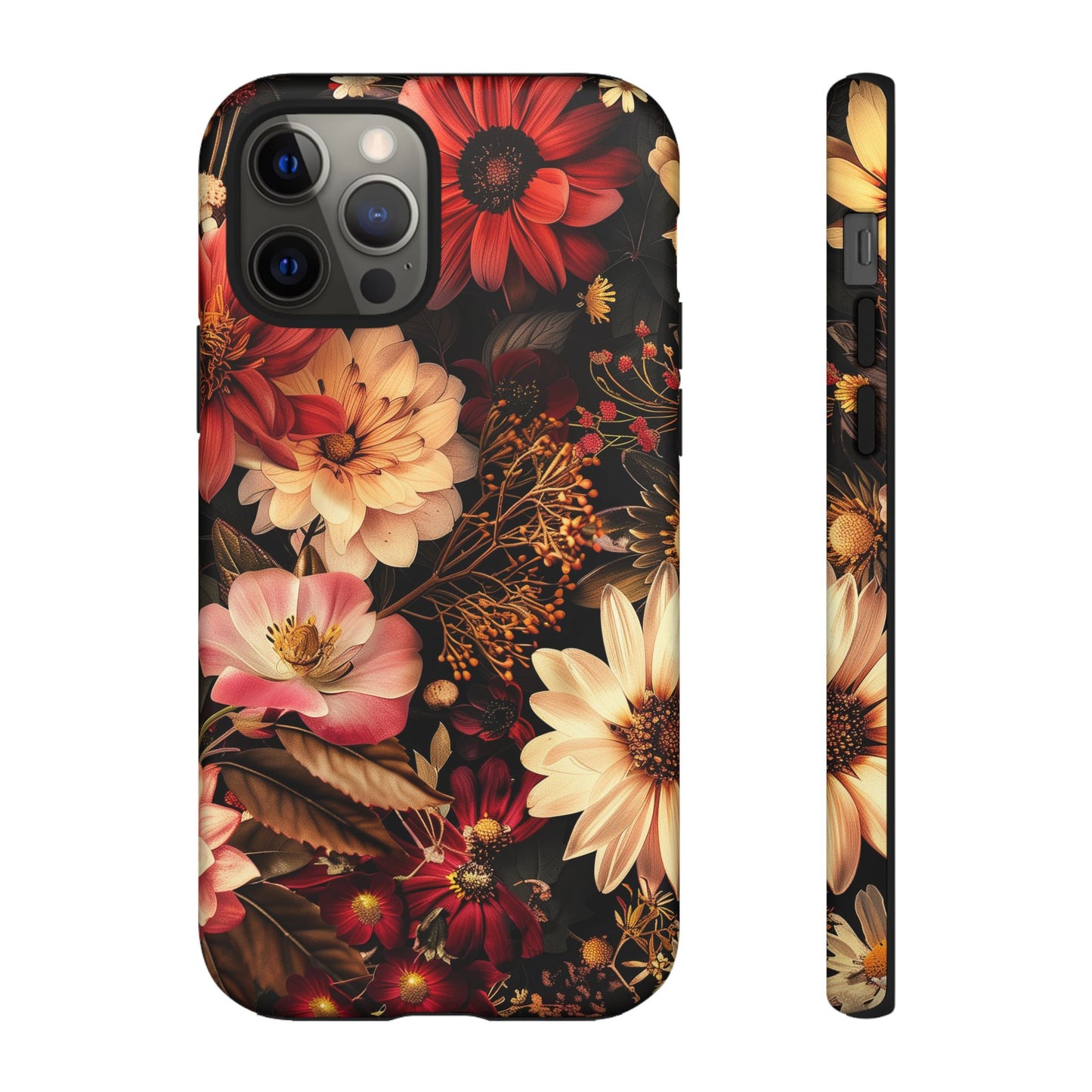 Floral Phone Case - Tough Cases, Stylish Floral Design, Gift for Her, Phone Accessories, Unique Flower Phone Cover, Trendy Tech