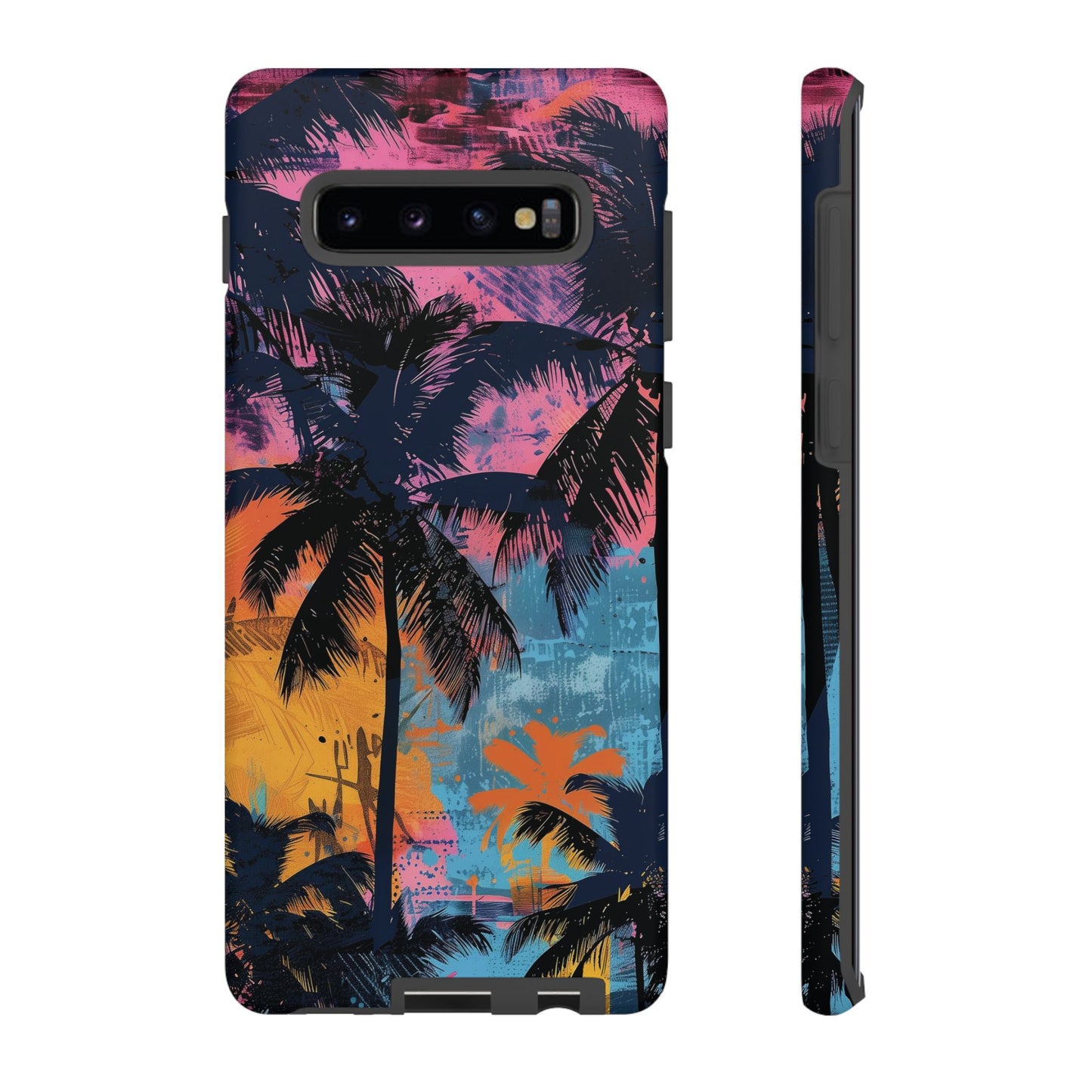 Tropical Phone Case - Colorful Palm Tree Design, Summer Vibes, Beach Lover Gift, Customizable Cover, Fun Accessory