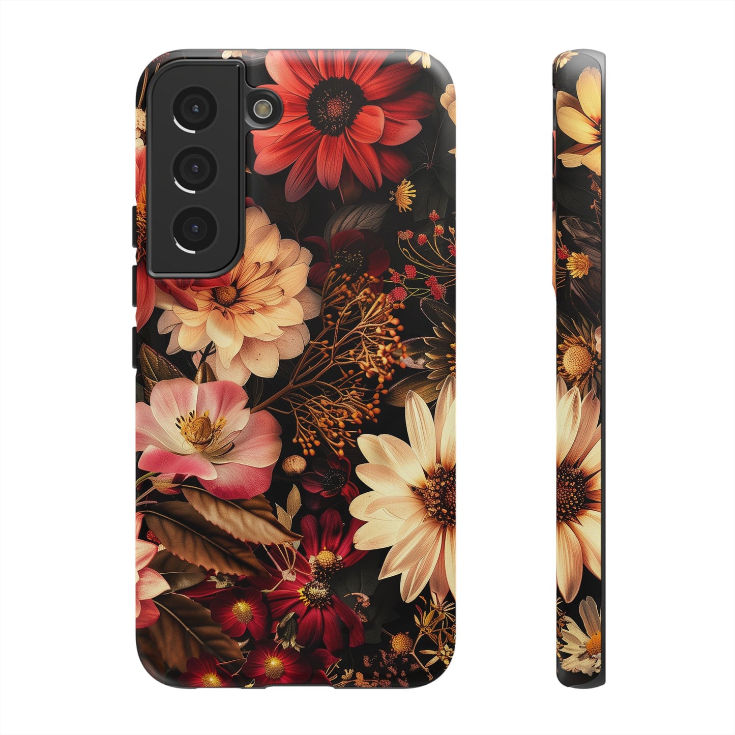 Floral Phone Case - Tough Cases, Stylish Floral Design, Gift for Her, Phone Accessories, Unique Flower Phone Cover, Trendy Tech