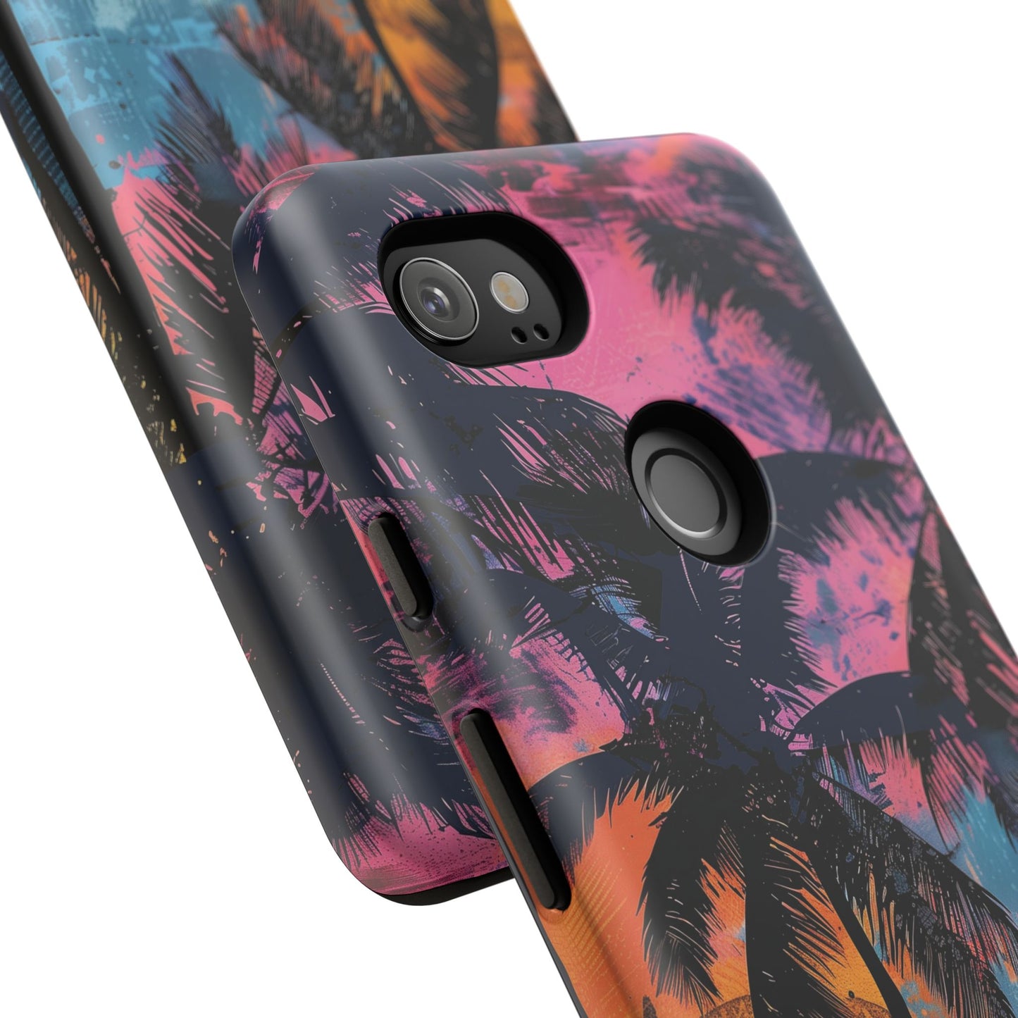 Tropical Phone Case - Colorful Palm Tree Design, Summer Vibes, Beach Lover Gift, Customizable Cover, Fun Accessory