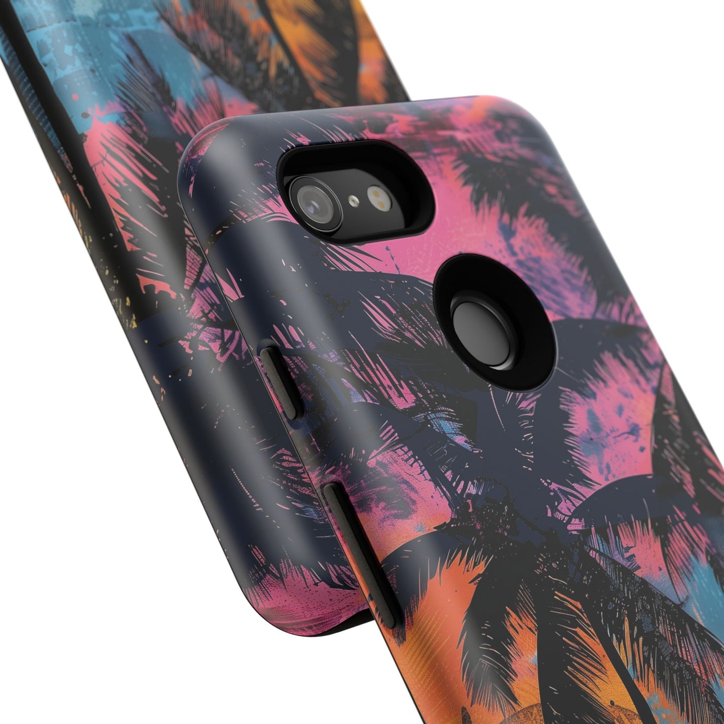 Tropical Phone Case - Colorful Palm Tree Design, Summer Vibes, Beach Lover Gift, Customizable Cover, Fun Accessory