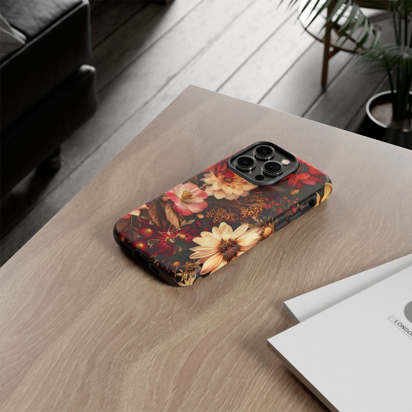 Floral Phone Case - Tough Cases, Stylish Floral Design, Gift for Her, Phone Accessories, Unique Flower Phone Cover, Trendy Tech