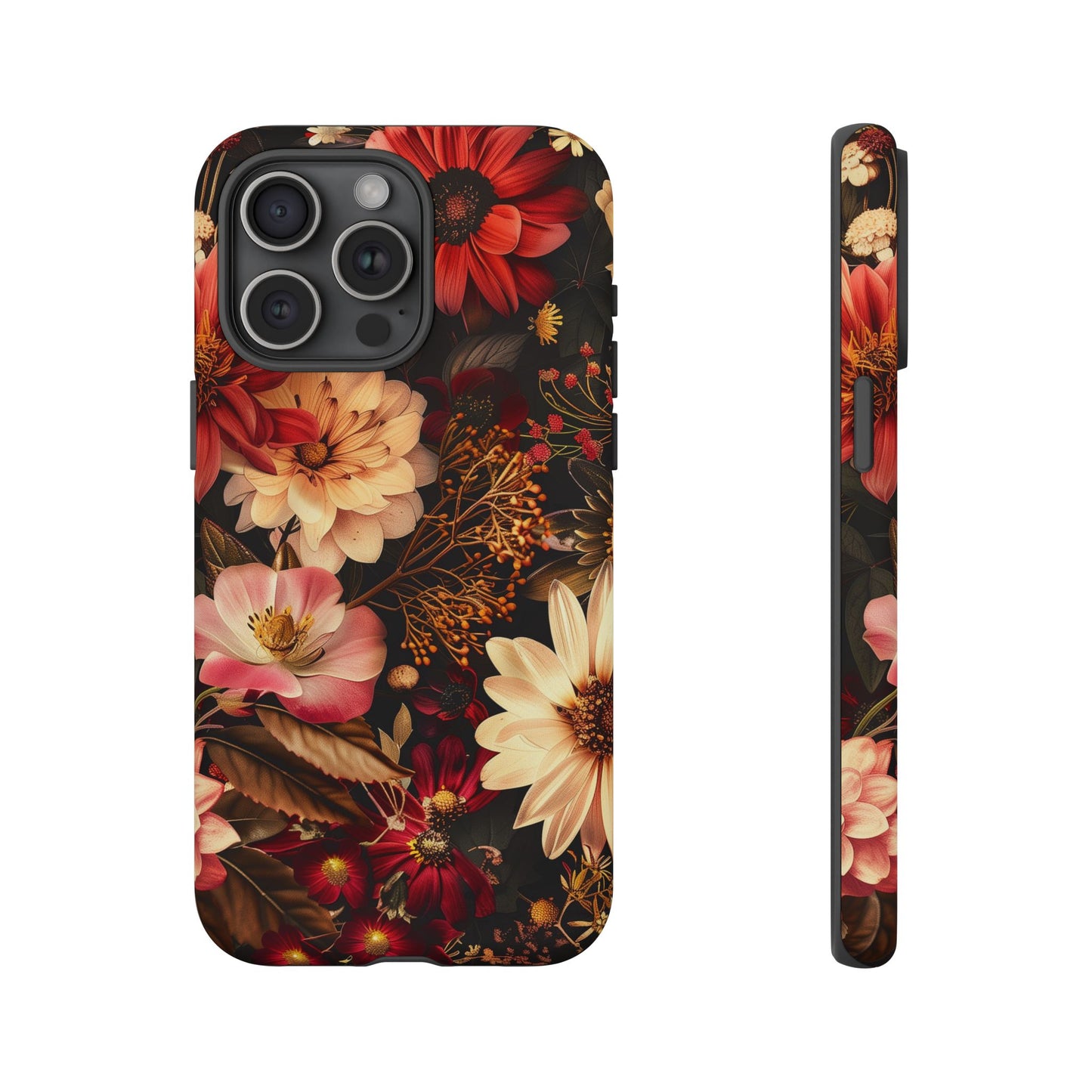 Floral Phone Case - Tough Cases, Stylish Floral Design, Gift for Her, Phone Accessories, Unique Flower Phone Cover, Trendy Tech