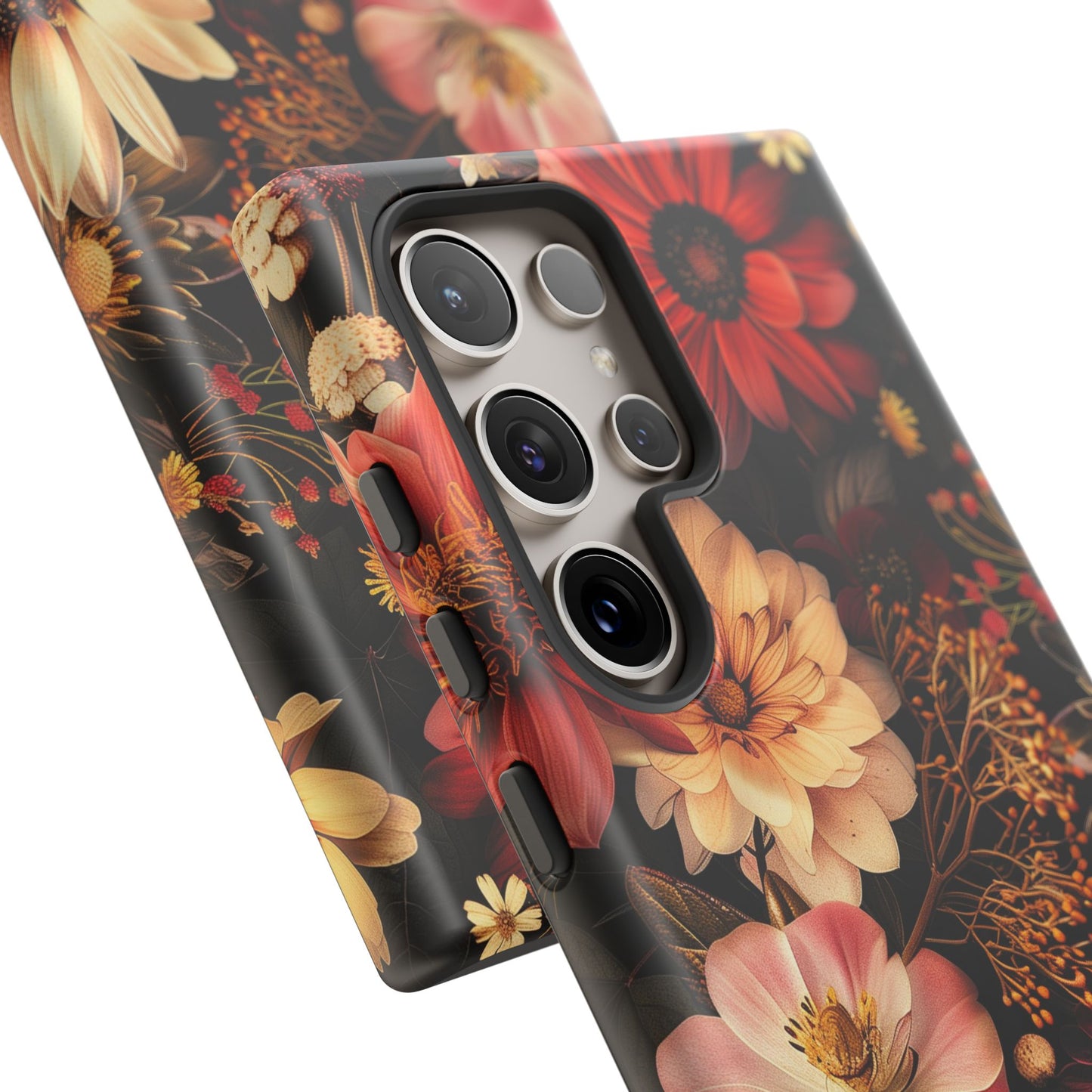 Floral Phone Case - Tough Cases, Stylish Floral Design, Gift for Her, Phone Accessories, Unique Flower Phone Cover, Trendy Tech