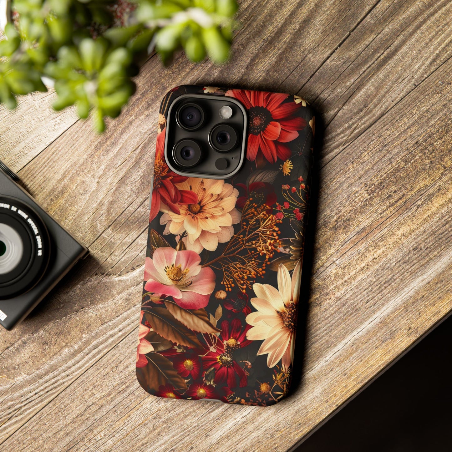 Floral Phone Case - Tough Cases, Stylish Floral Design, Gift for Her, Phone Accessories, Unique Flower Phone Cover, Trendy Tech